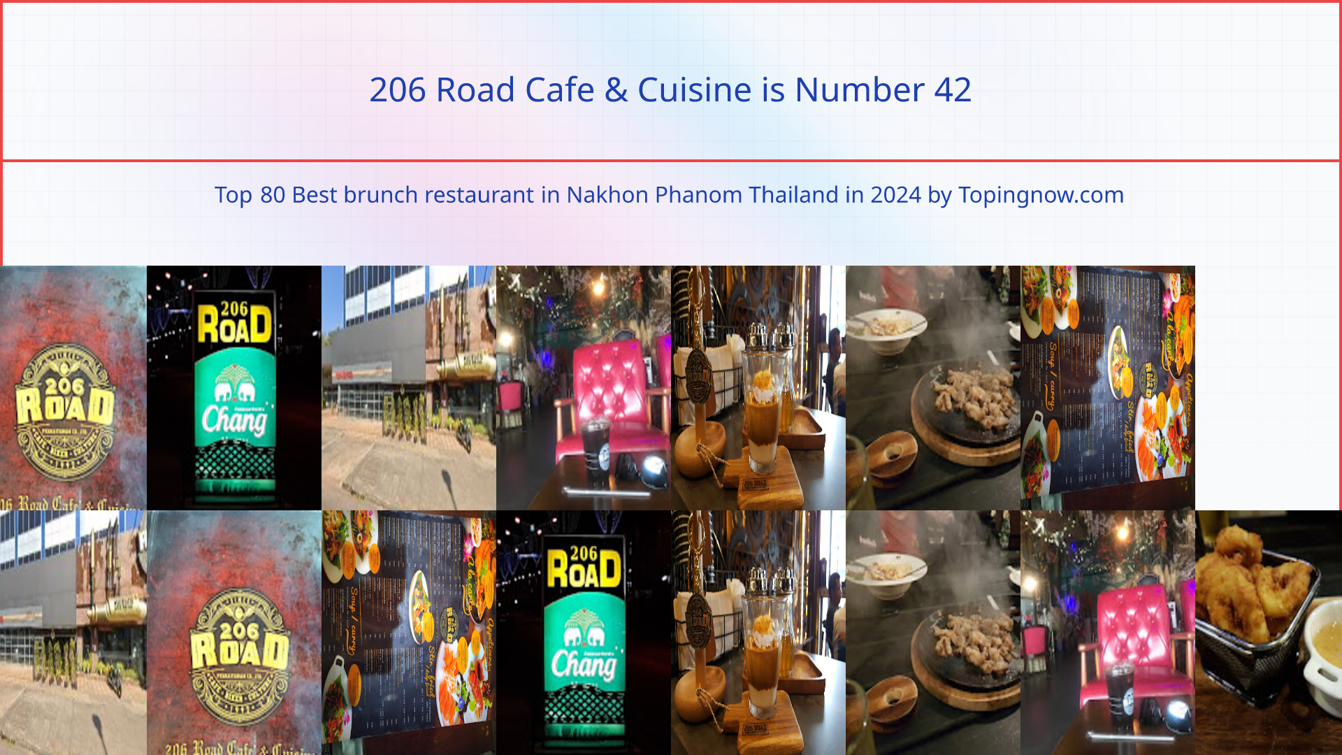 206 Road Cafe & Cuisine: Top 80 Best brunch restaurant in Nakhon Phanom Thailand in 2025