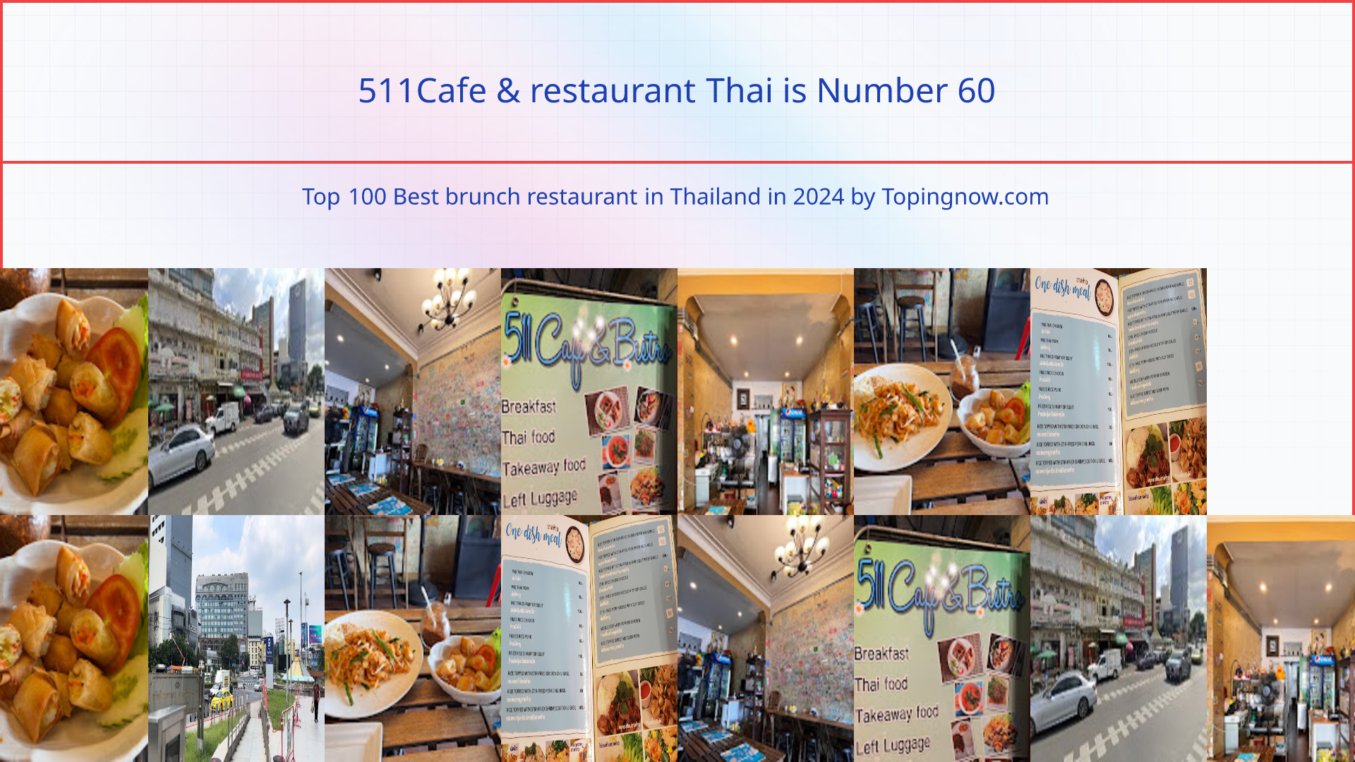 511Cafe & restaurant Thai: Top 100 Best brunch restaurant in Thailand in 2025