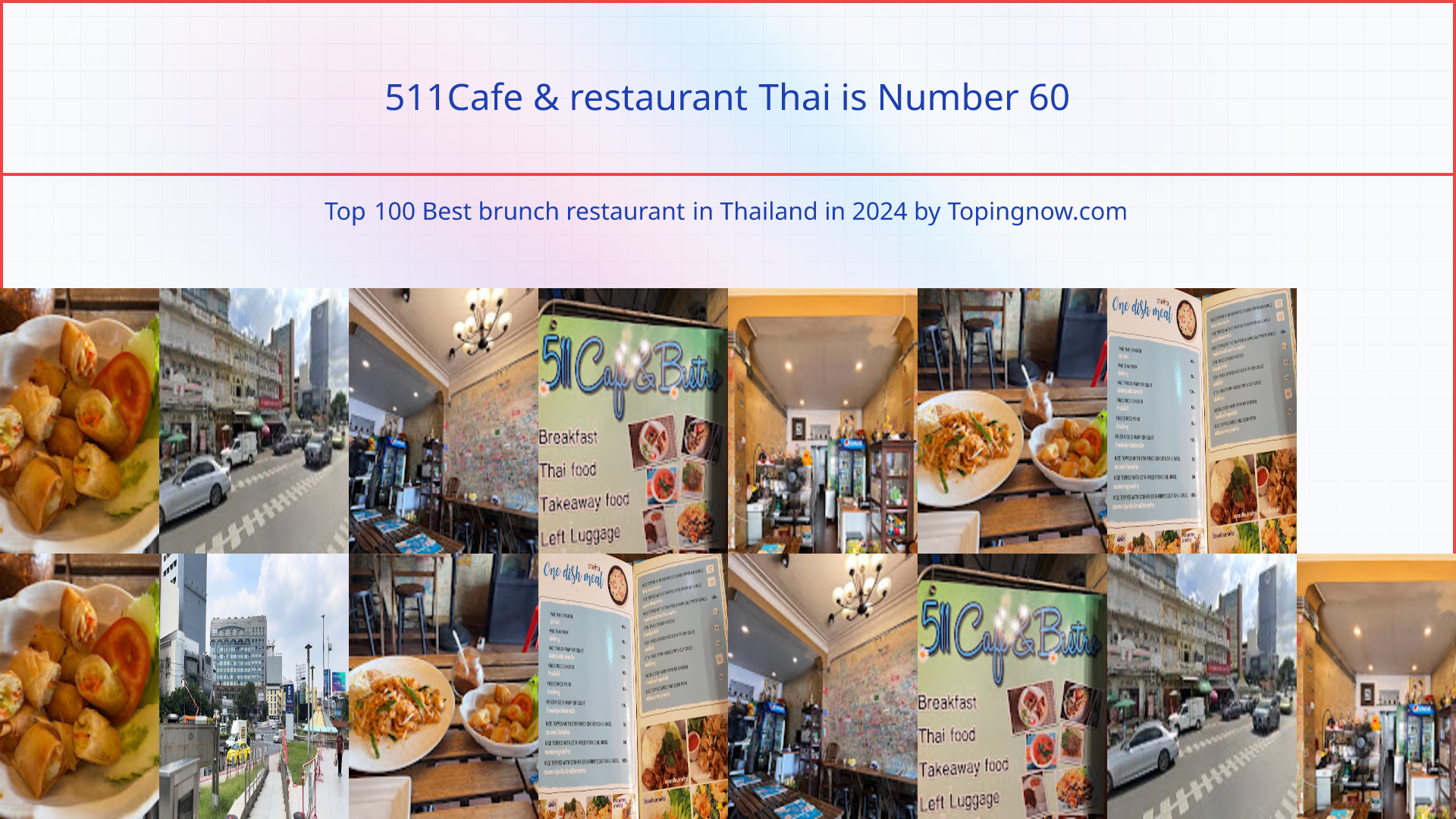 511Cafe & restaurant Thai: Top 100 Best brunch restaurant in Thailand in 2024