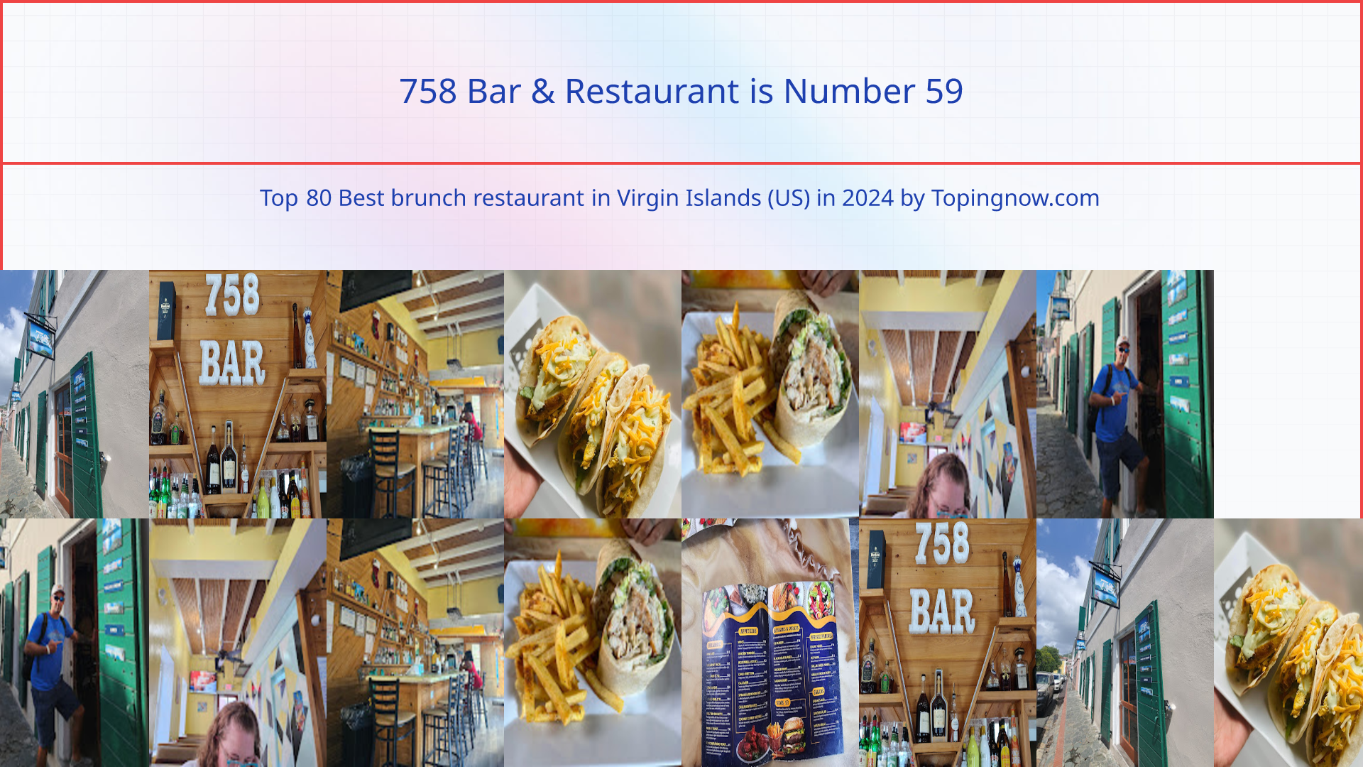 758 Bar & Restaurant: Top 80 Best brunch restaurant in Virgin Islands (US) in 2024