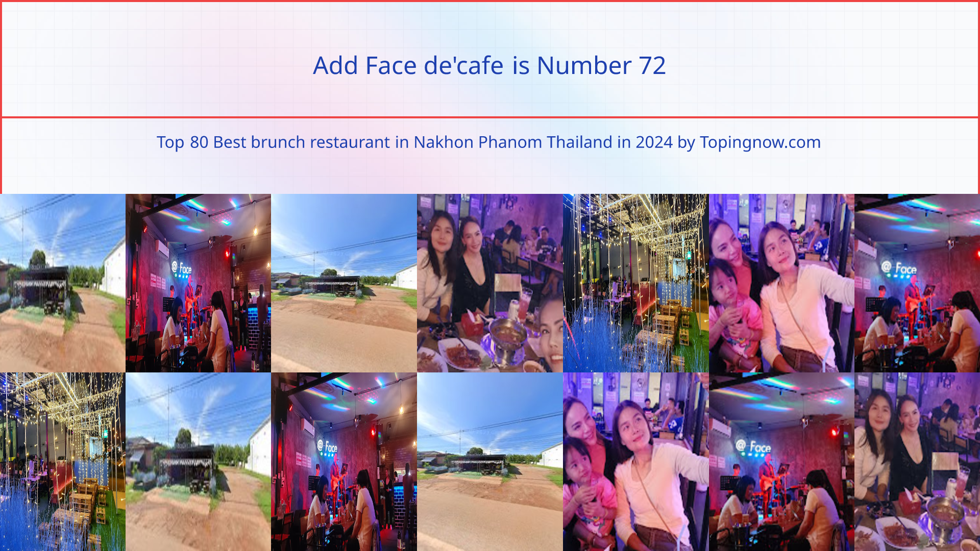 Add Face de'cafe: Top 80 Best brunch restaurant in Nakhon Phanom Thailand in 2025