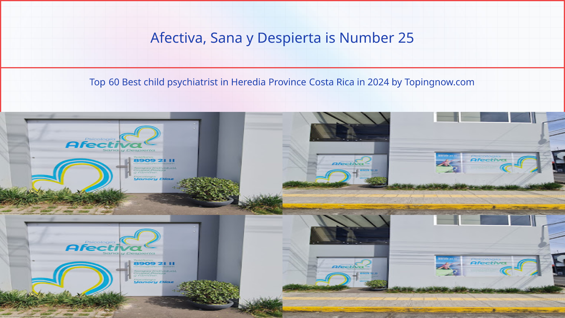 Afectiva, Sana y Despierta: Top 60 Best child psychiatrist in Heredia Province Costa Rica in 2024