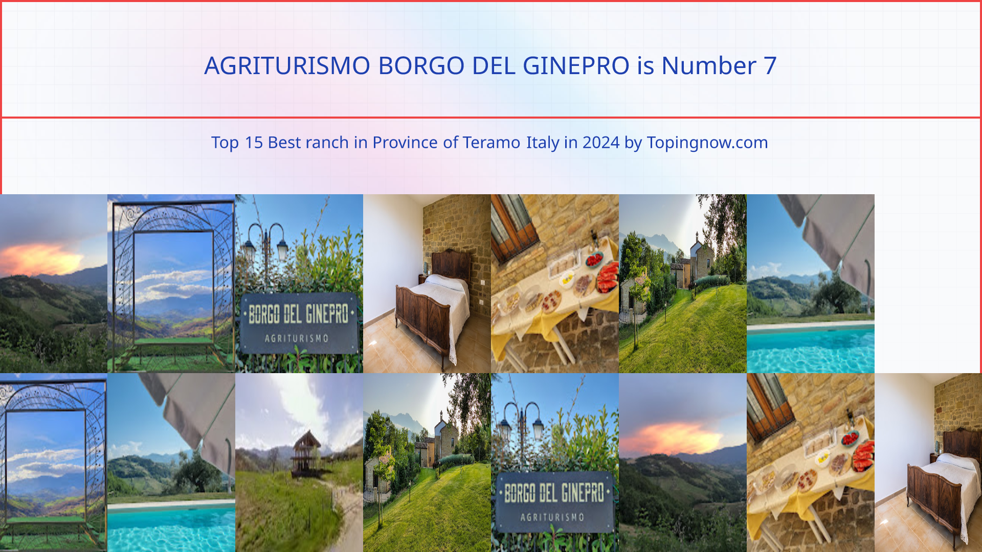 AGRITURISMO BORGO DEL GINEPRO: Top 15 Best ranch in Province of Teramo Italy in 2024