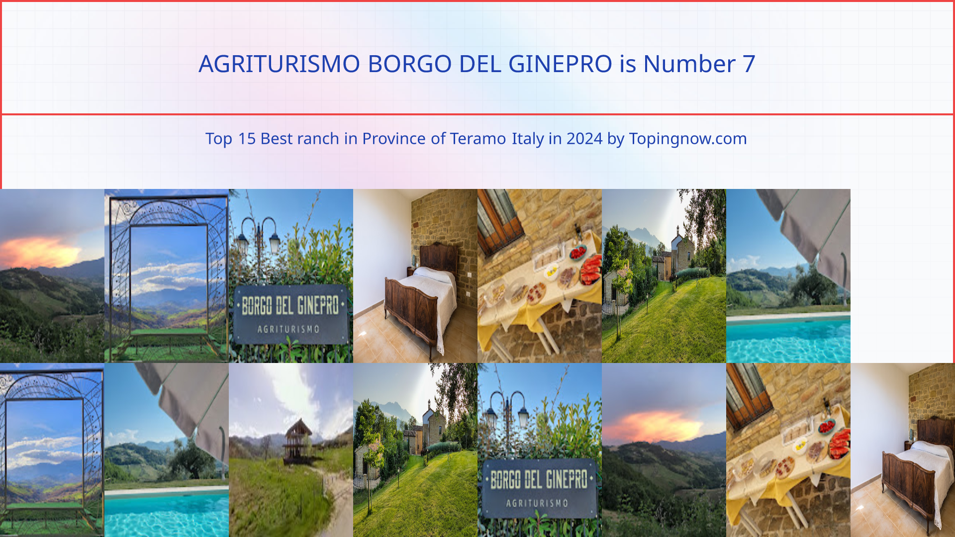 AGRITURISMO BORGO DEL GINEPRO: Top 15 Best ranch in Province of Teramo Italy in 2025