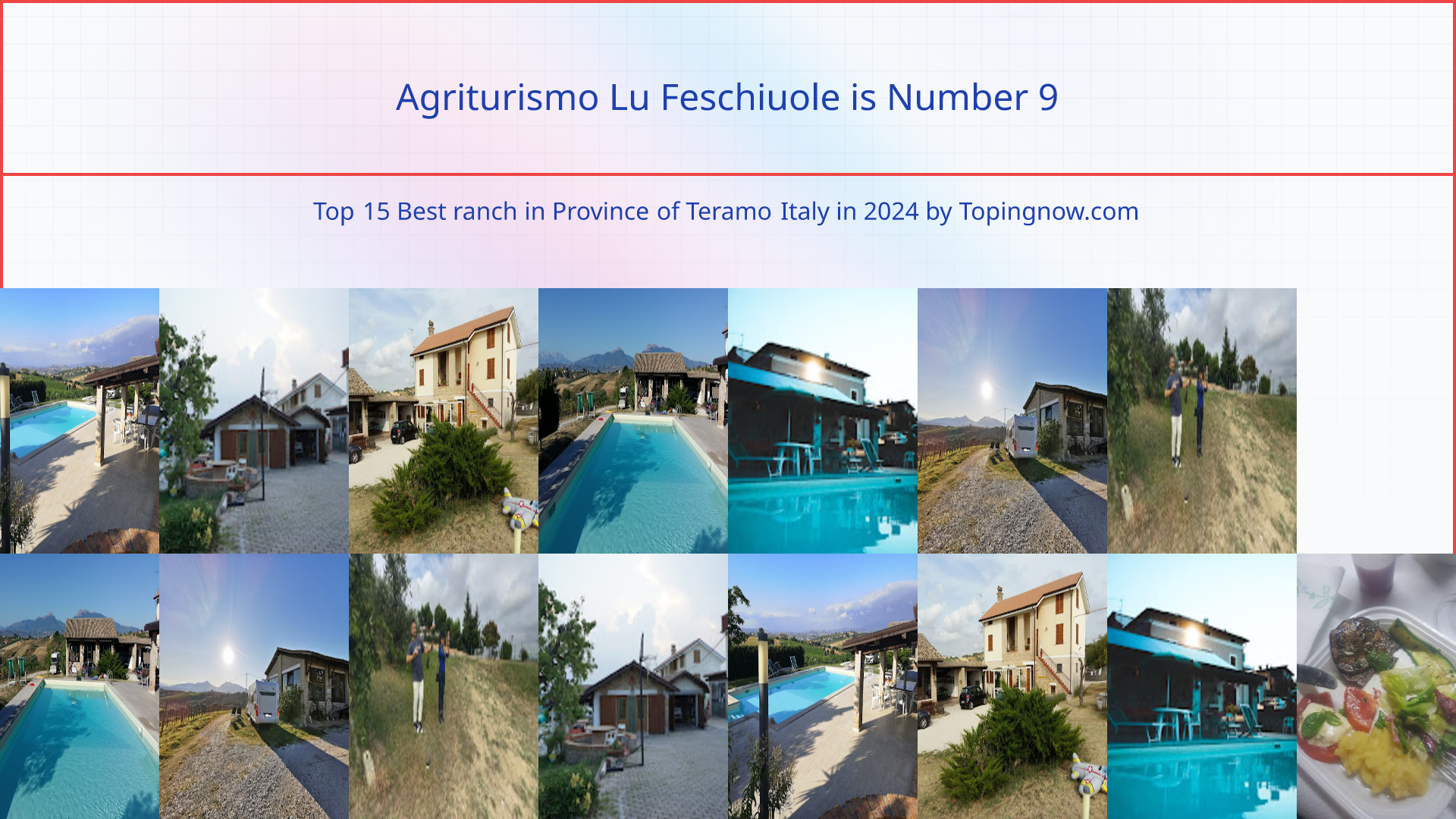 Agriturismo Lu Feschiuole: Top 15 Best ranch in Province of Teramo Italy in 2024