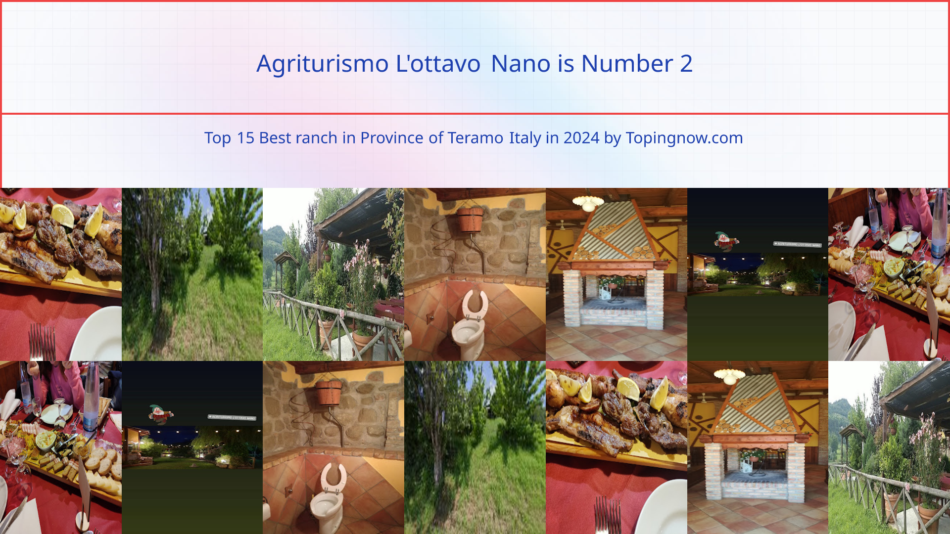 Agriturismo L'ottavo Nano: Top 15 Best ranch in Province of Teramo Italy in 2024