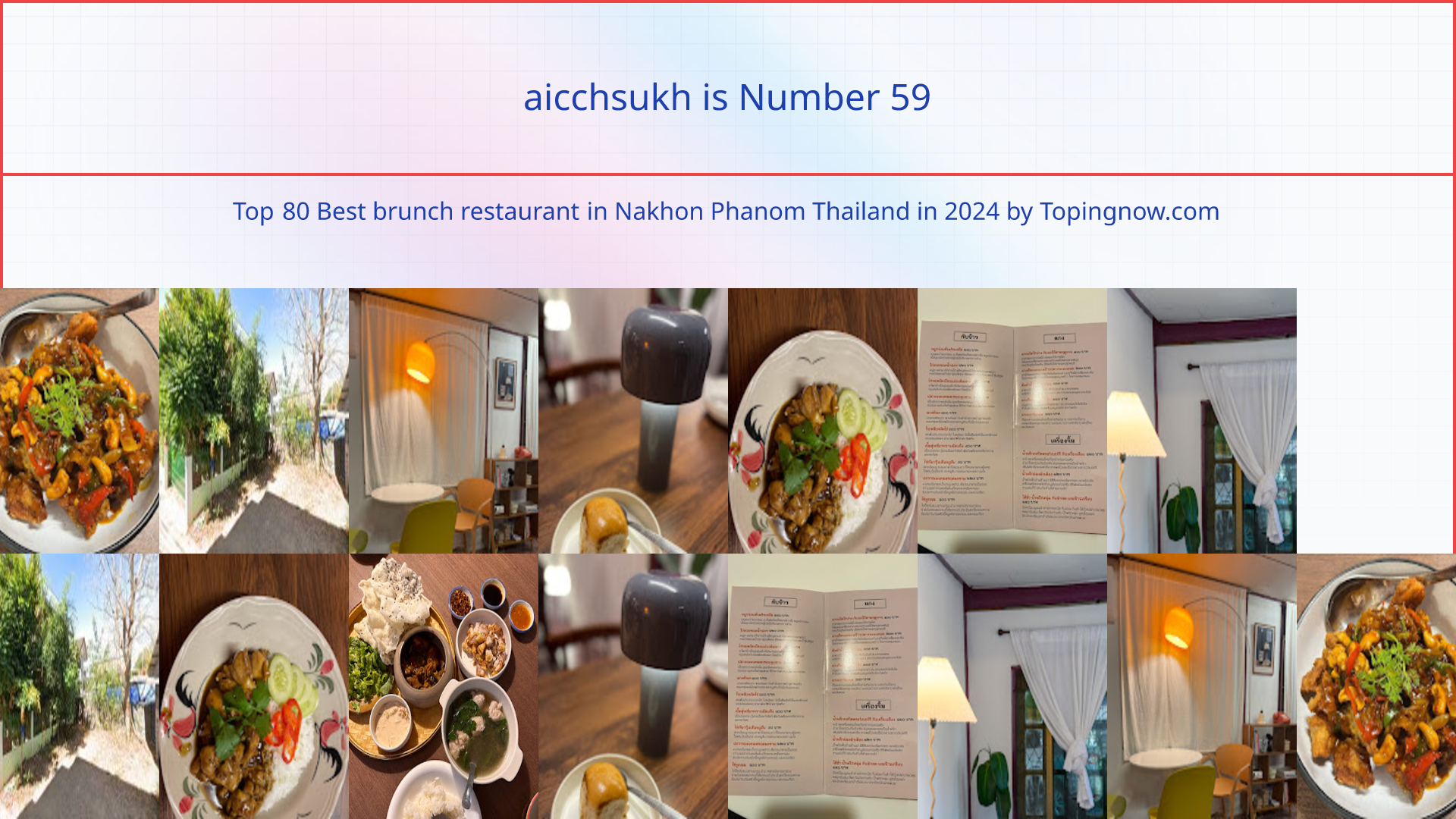 aicchsukh: Top 80 Best brunch restaurant in Nakhon Phanom Thailand in 2024