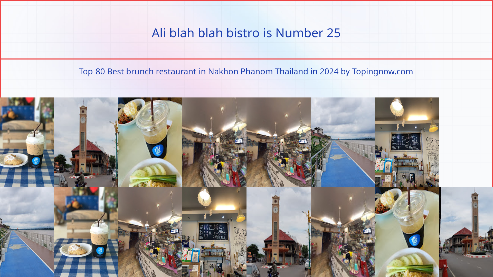 Ali blah blah bistro: Top 80 Best brunch restaurant in Nakhon Phanom Thailand in 2025