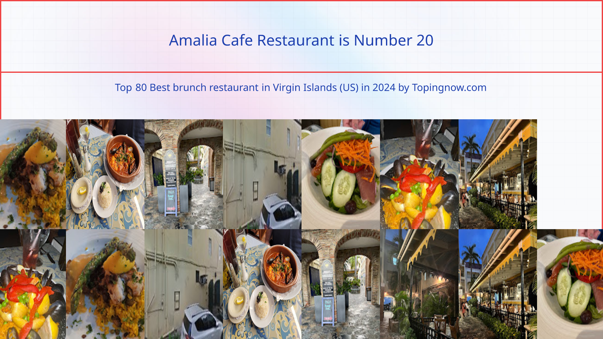 Amalia Cafe Restaurant: Top 80 Best brunch restaurant in Virgin Islands (US) in 2024