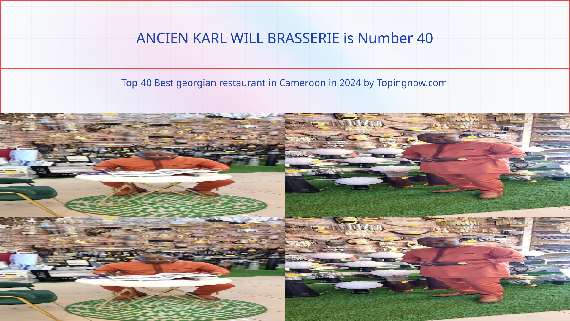 ANCIEN KARL WILL BRASSERIE: Top 40 Best georgian restaurant in Cameroon in 2025