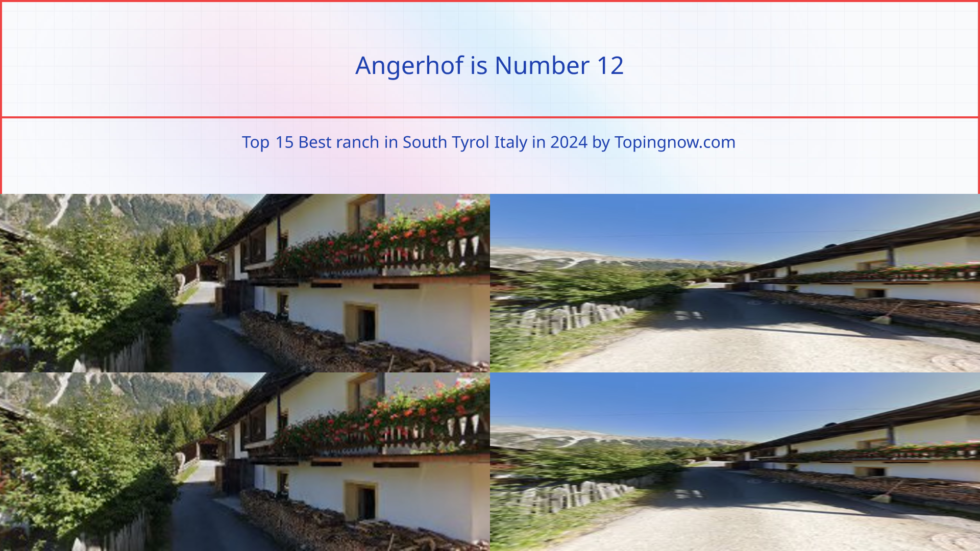 Angerhof: Top 15 Best ranch in South Tyrol Italy in 2025