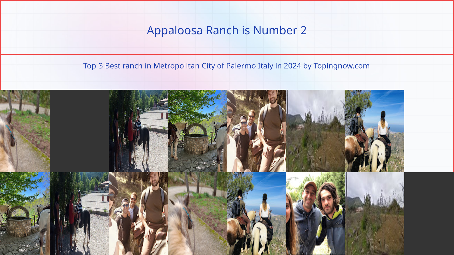Appaloosa Ranch: Top 3 Best ranch in Metropolitan City of Palermo Italy in 2024