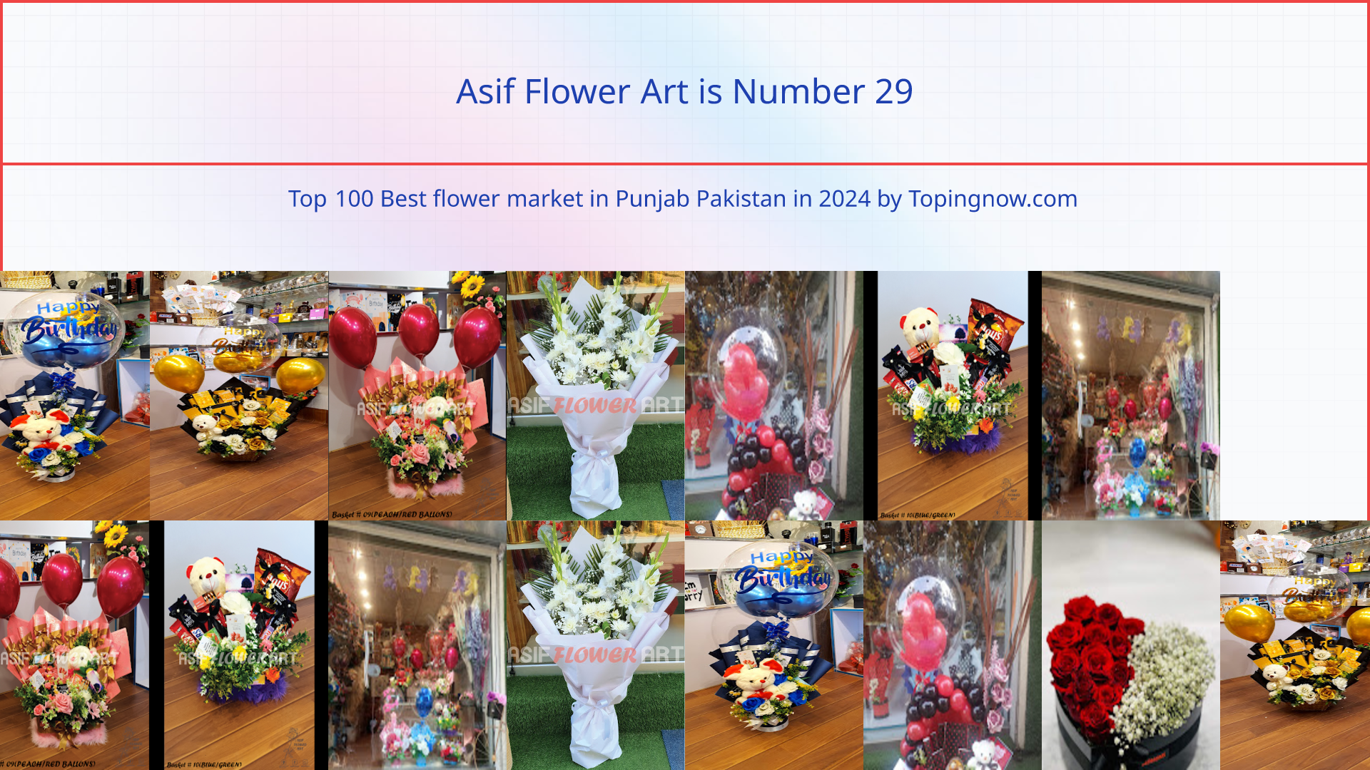 Asif Flower Art: Top 100 Best flower market in Punjab Pakistan in 2024