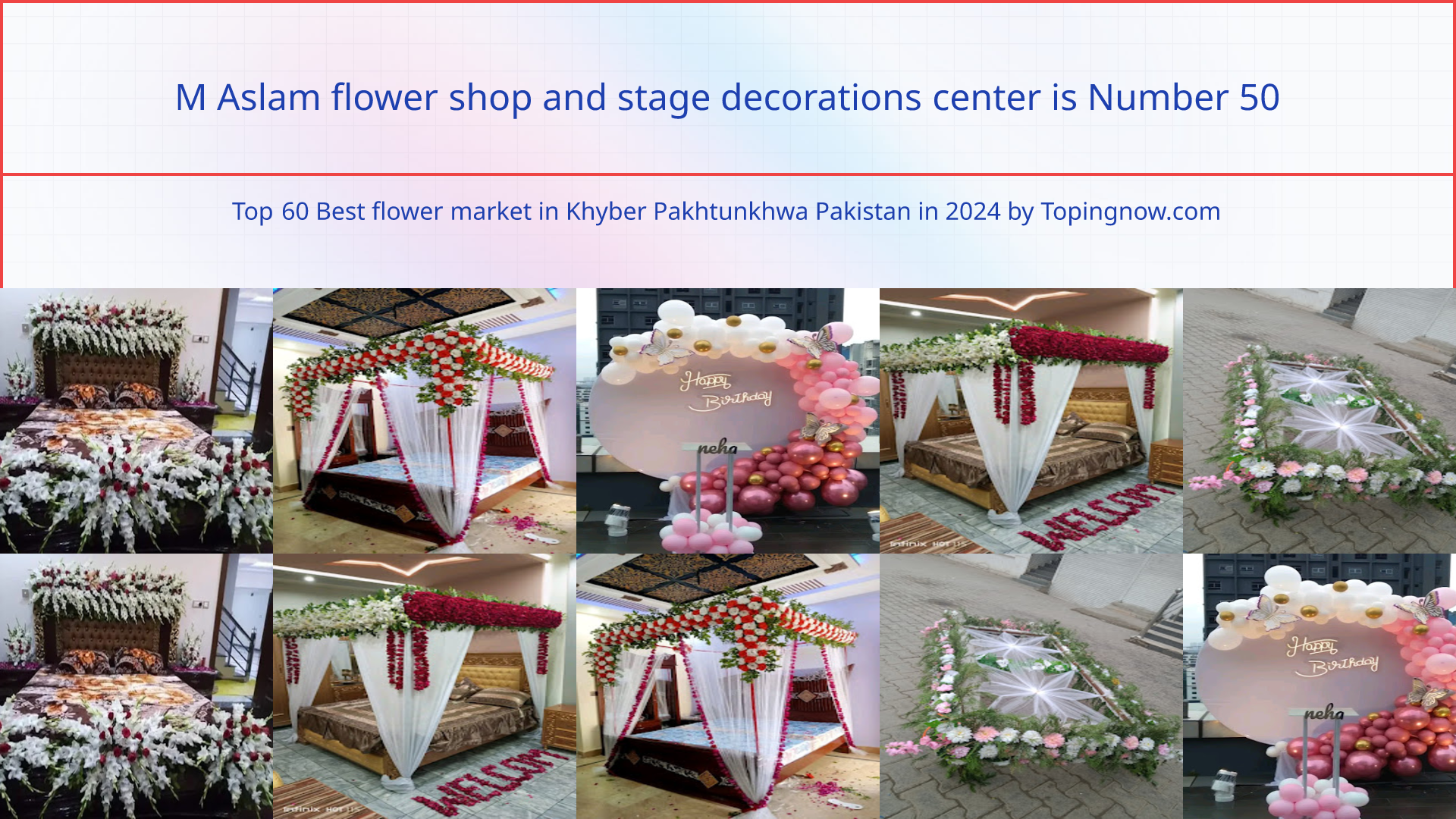 M Aslam flower shop and stage decorations center: Top 60 Best flower market in Khyber Pakhtunkhwa Pakistan in 2024