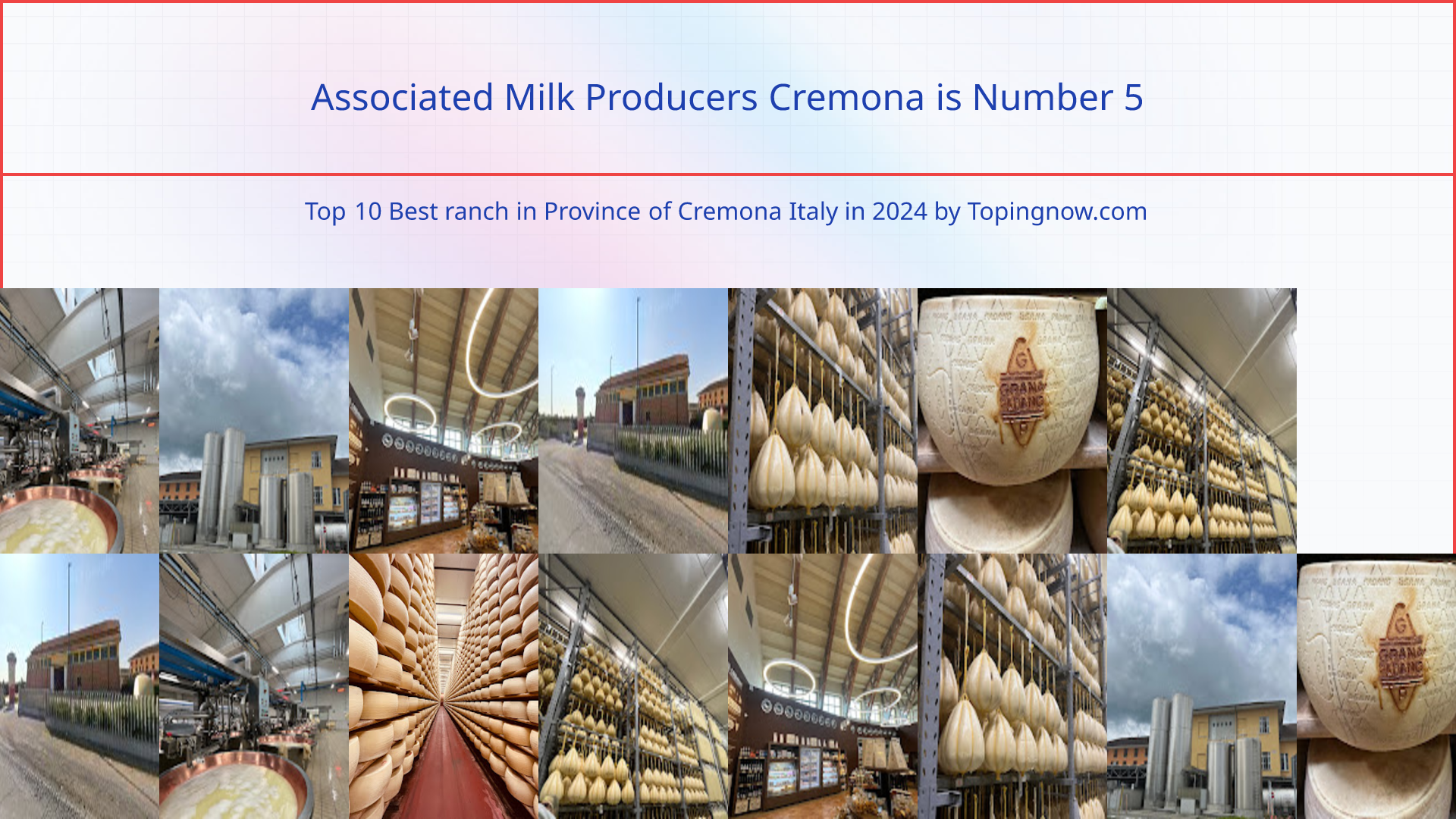 Associated Milk Producers Cremona: Top 10 Best ranch in Province of Cremona Italy in 2024