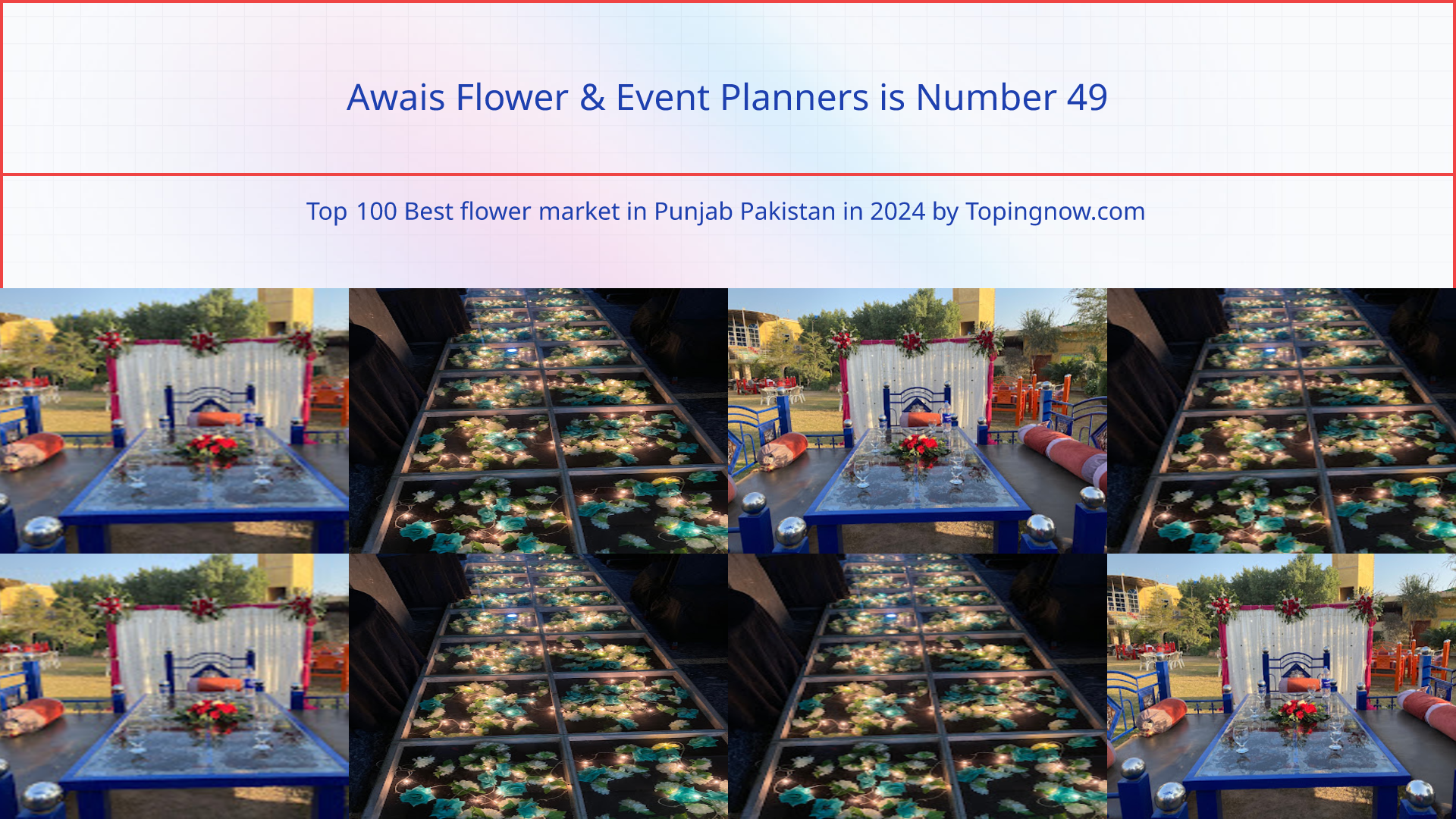 Awais Flower & Event Planners: Top 100 Best flower market in Punjab Pakistan in 2024