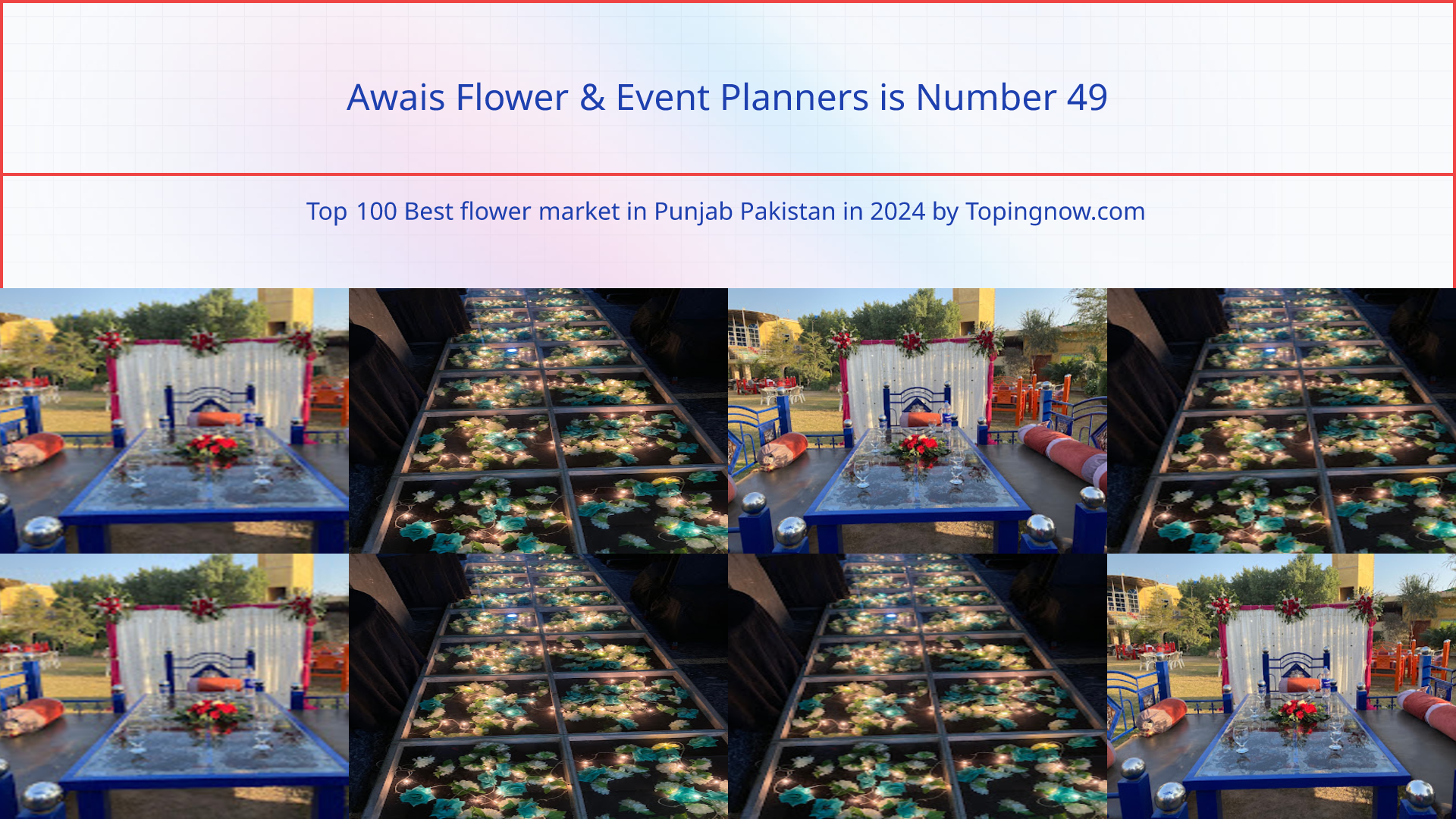Awais Flower & Event Planners: Top 100 Best flower market in Punjab Pakistan in 2025