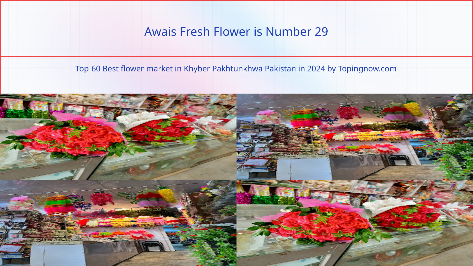 Awais Fresh Flower: Top 60 Best flower market in Khyber Pakhtunkhwa Pakistan in 2024