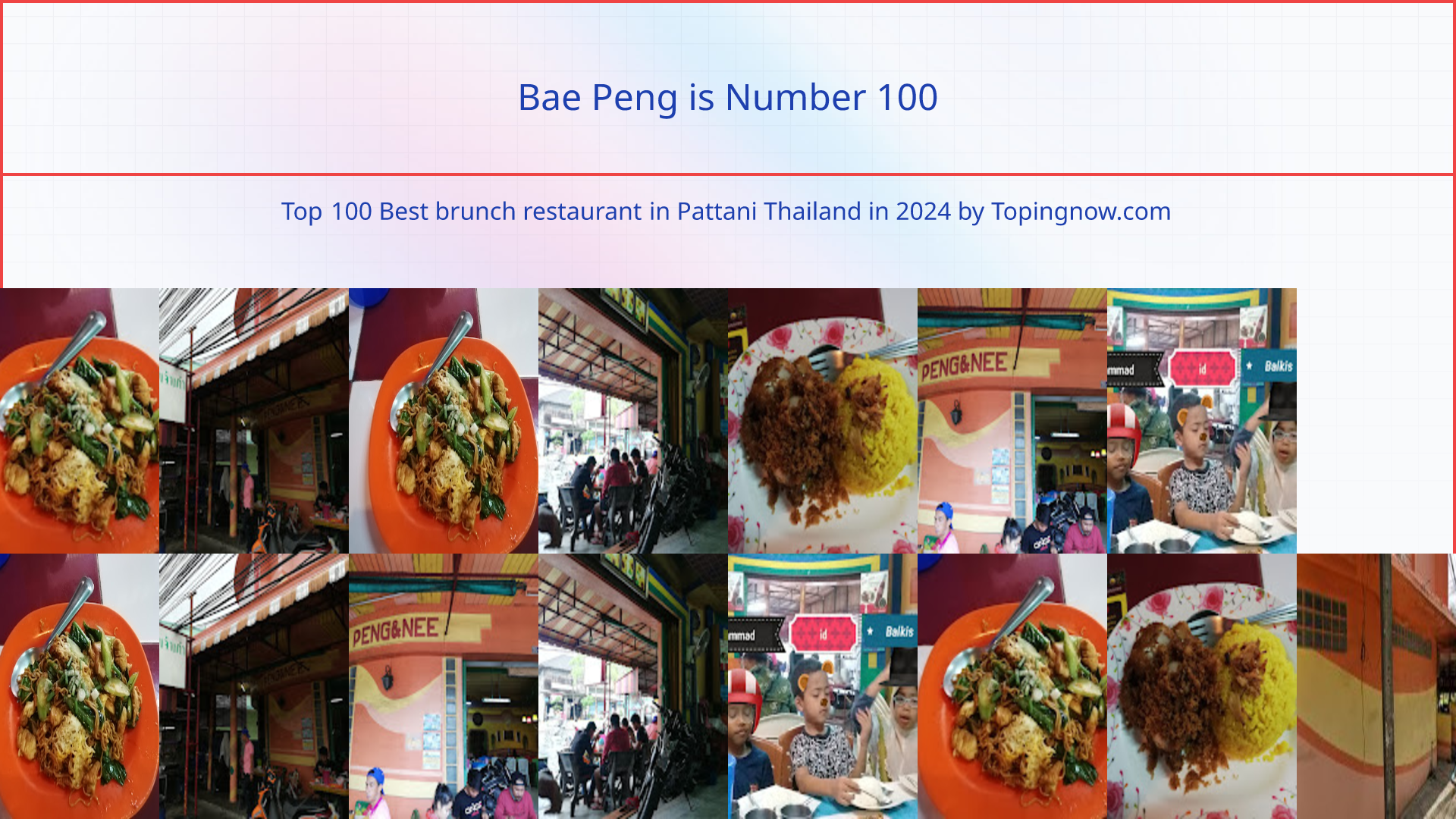 Bae Peng: Top 100 Best brunch restaurant in Pattani Thailand in 2025