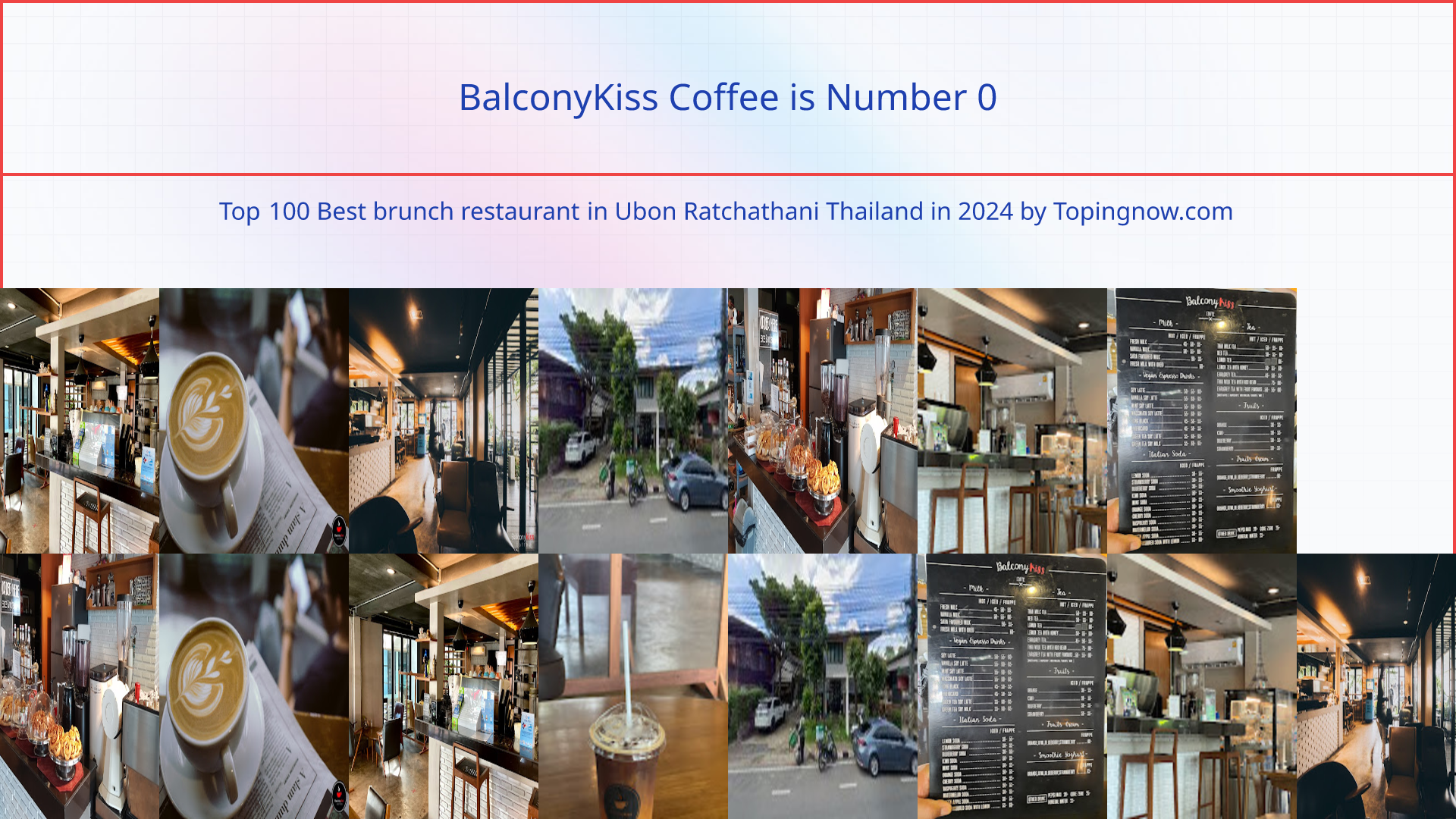 BalconyKiss Coffee: Top 100 Best brunch restaurant in Ubon Ratchathani Thailand in 2025