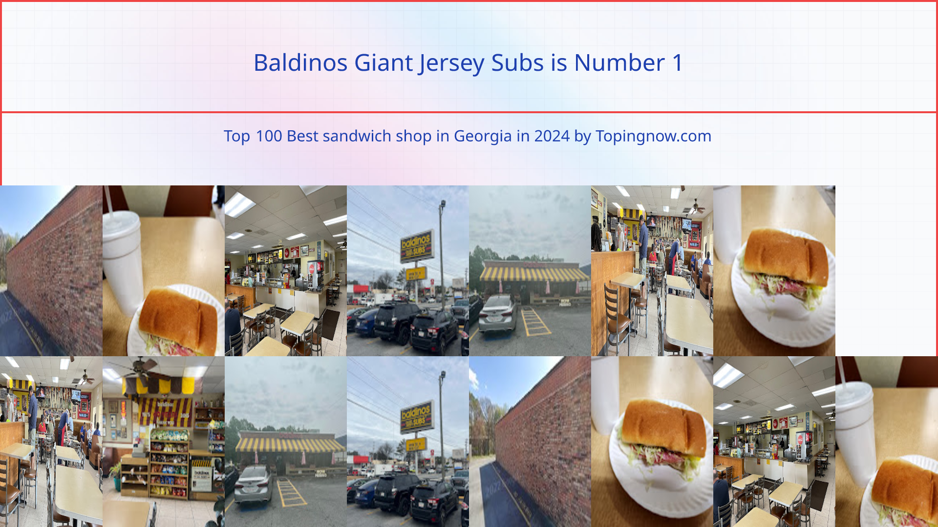 Baldinos Giant Jersey Subs: Top 100 Best sandwich shop in Georgia in 2025