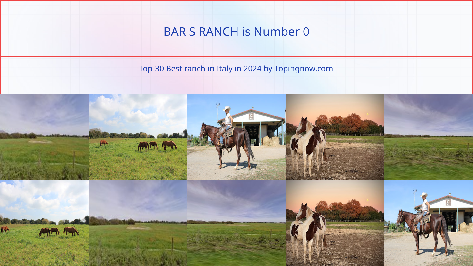 BAR S RANCH: Top 30 Best ranch in Italy in 2024