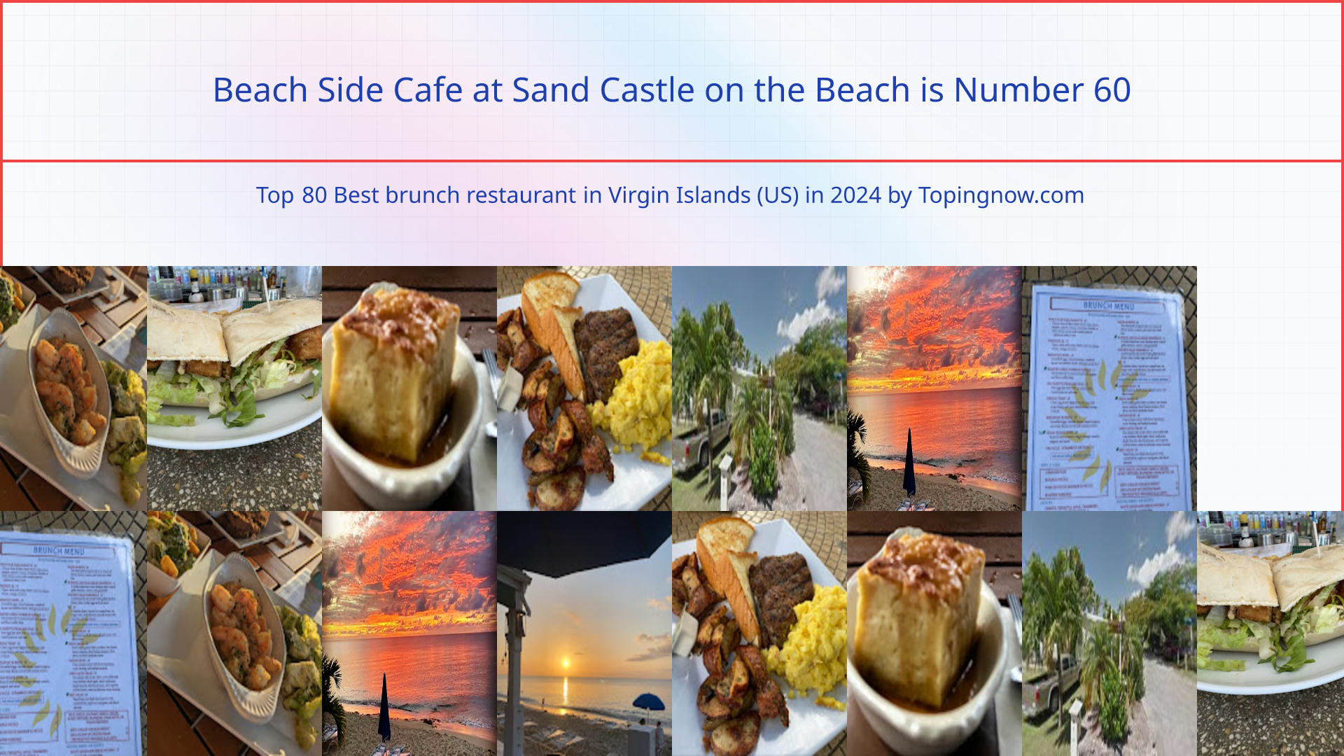 Beach Side Cafe at Sand Castle on the Beach: Top 80 Best brunch restaurant in Virgin Islands (US) in 2025