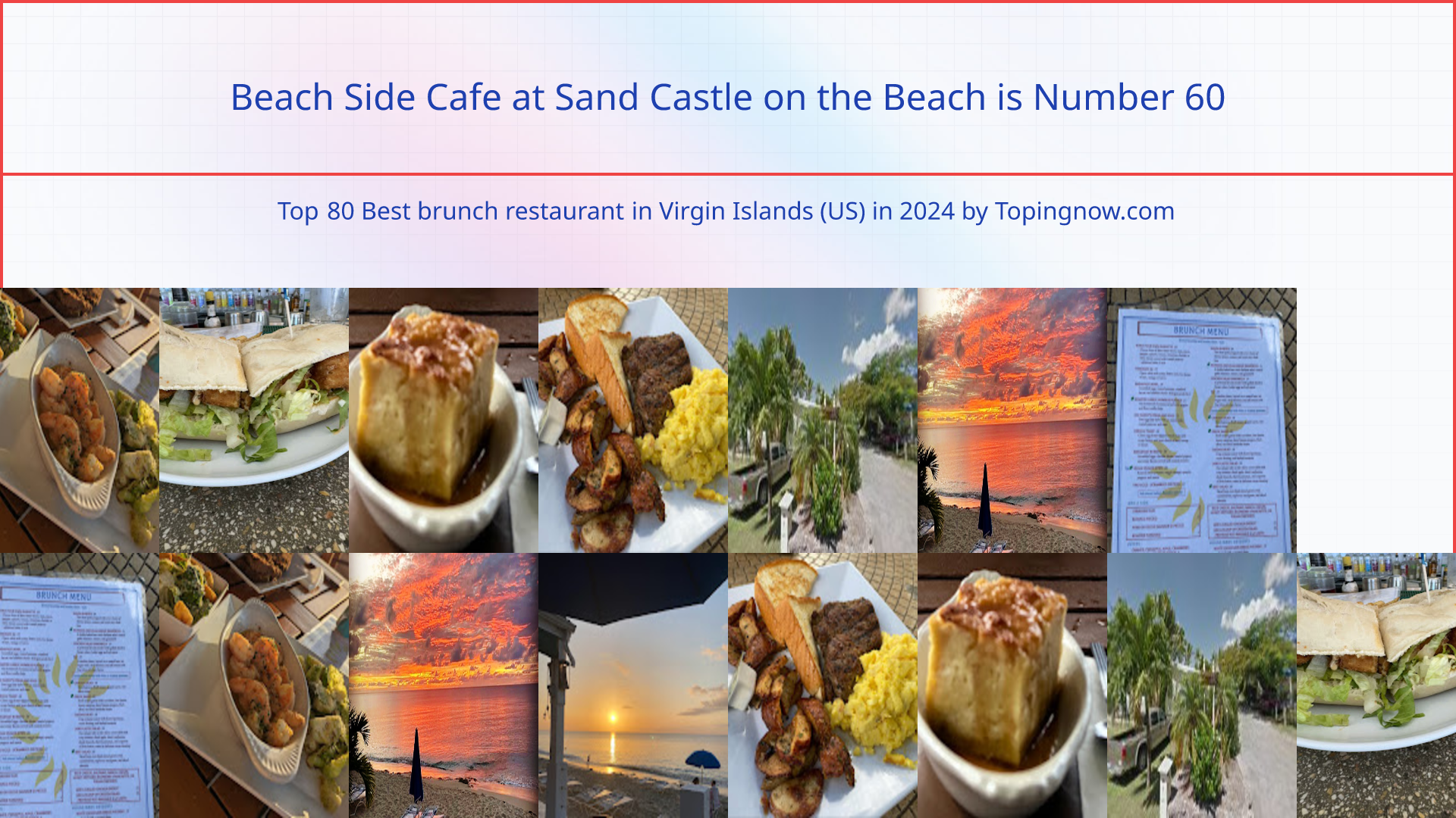 Beach Side Cafe at Sand Castle on the Beach: Top 80 Best brunch restaurant in Virgin Islands (US) in 2024