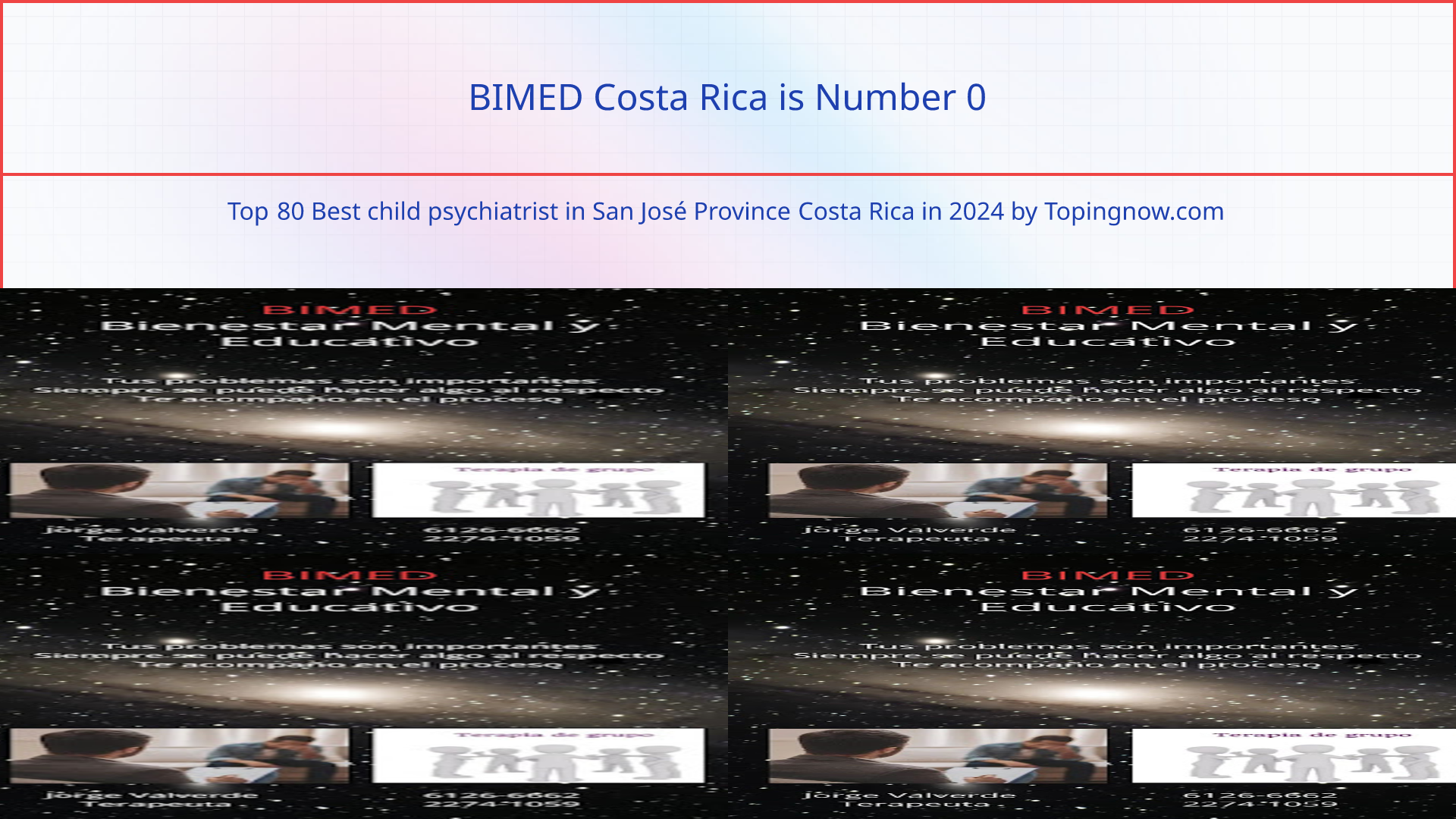 BIMED Costa Rica: Top 80 Best child psychiatrist in San José Province Costa Rica in 2024
