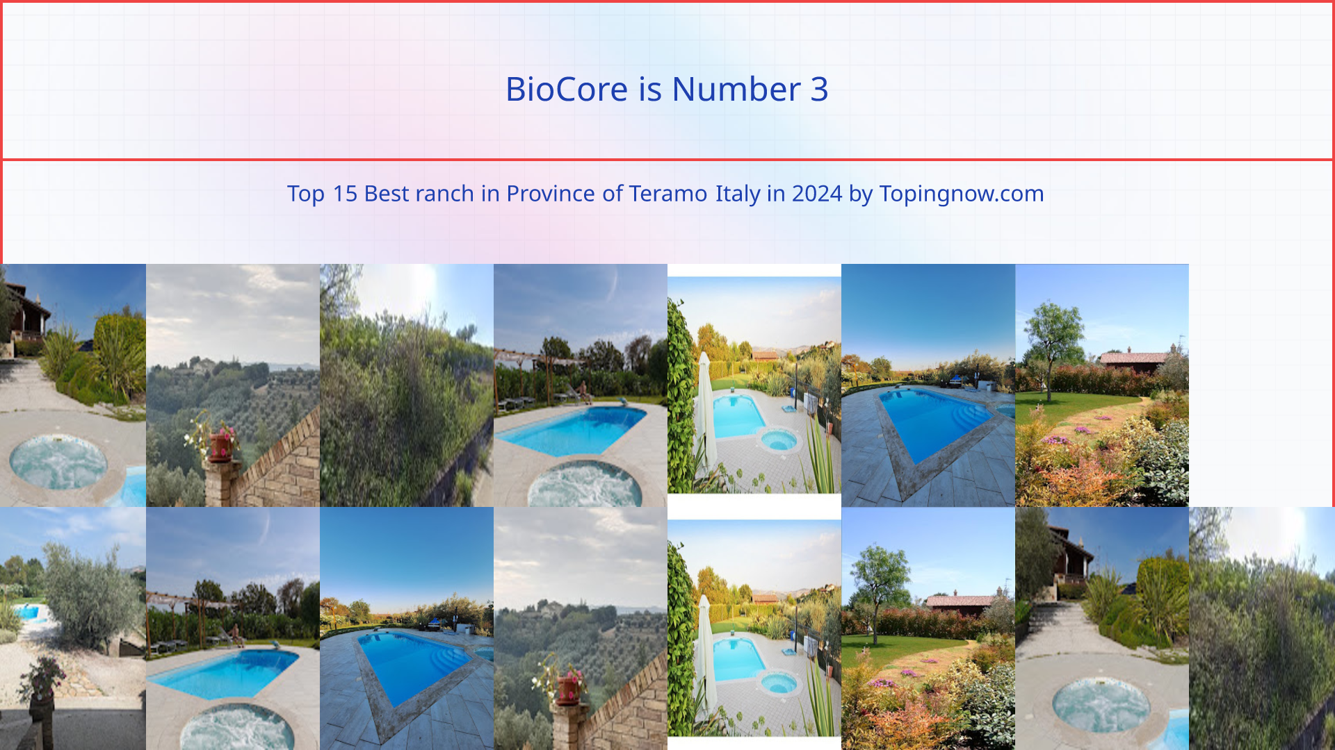 BioCore: Top 15 Best ranch in Province of Teramo Italy in 2024