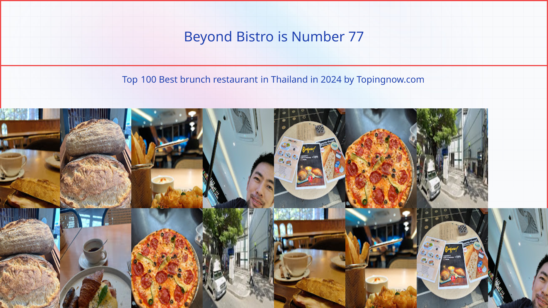 Beyond Bistro: Top 100 Best brunch restaurant in Thailand in 2025