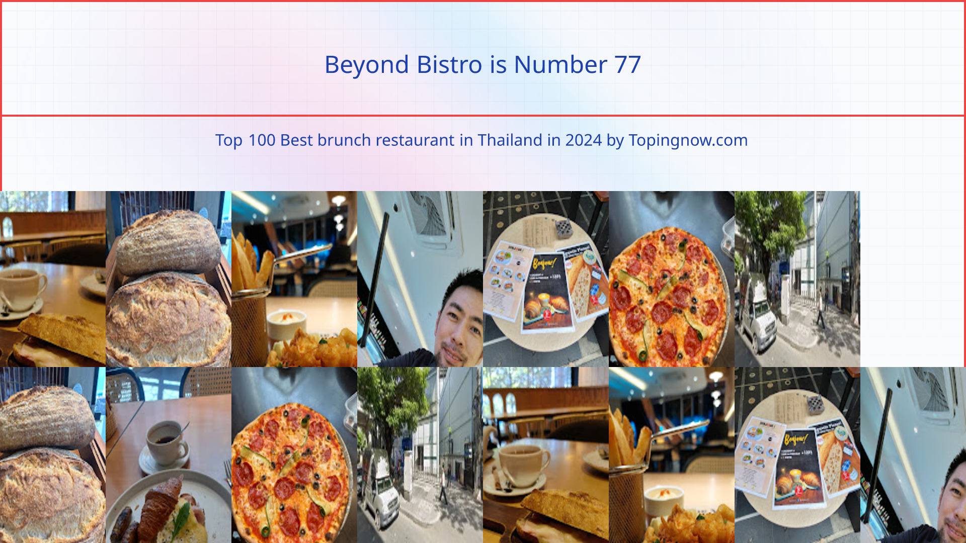 Beyond Bistro: Top 100 Best brunch restaurant in Thailand in 2024