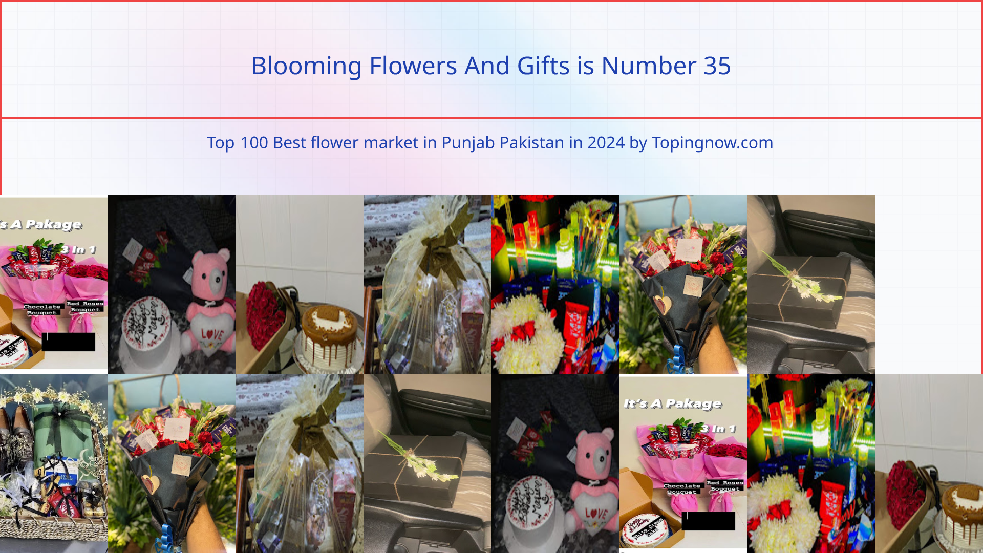 Blooming Flowers And Gifts: Top 100 Best flower market in Punjab Pakistan in 2024