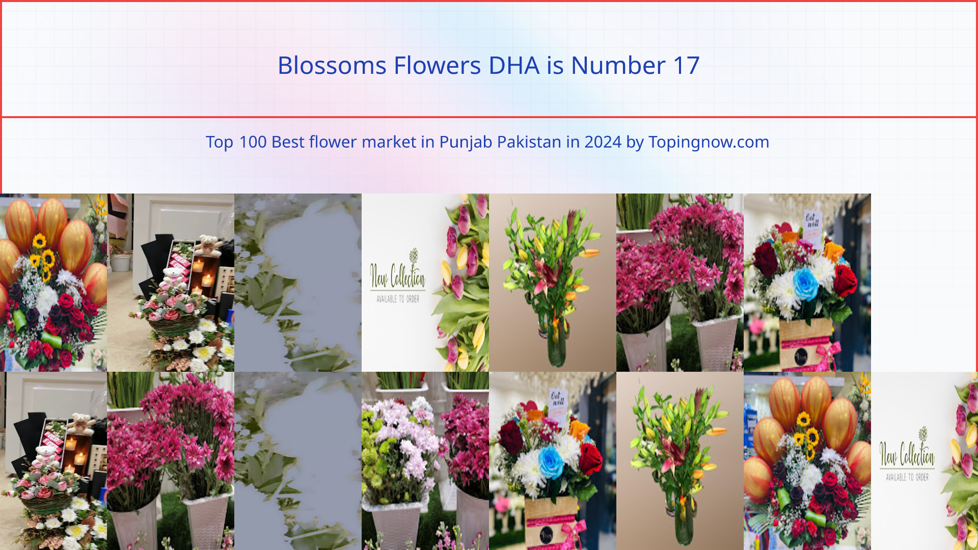 Blossoms Flowers DHA: Top 100 Best flower market in Punjab Pakistan in 2025