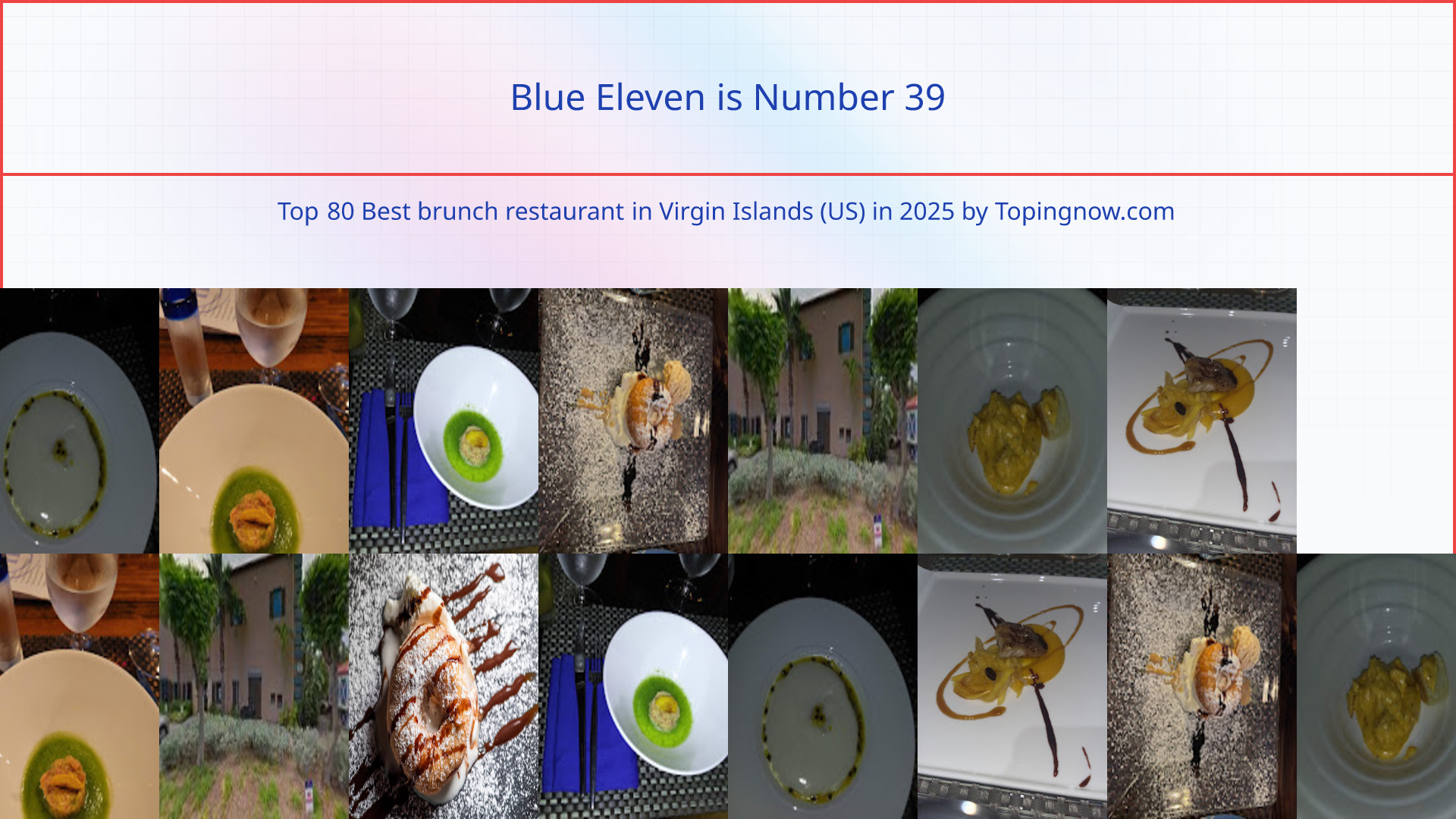 Blue Eleven: Top 80 Best brunch restaurant in Virgin Islands (US) in 2025