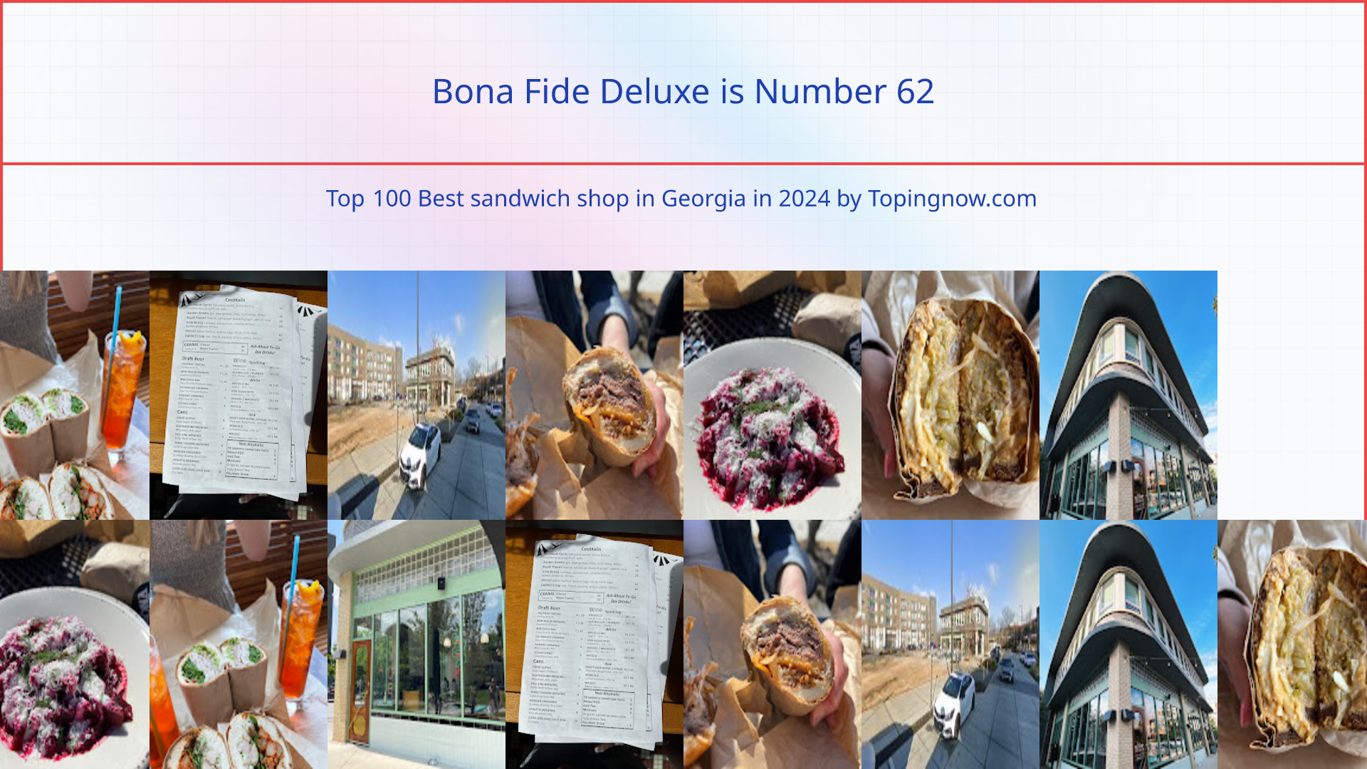Bona Fide Deluxe: Top 100 Best sandwich shop in Georgia in 2024
