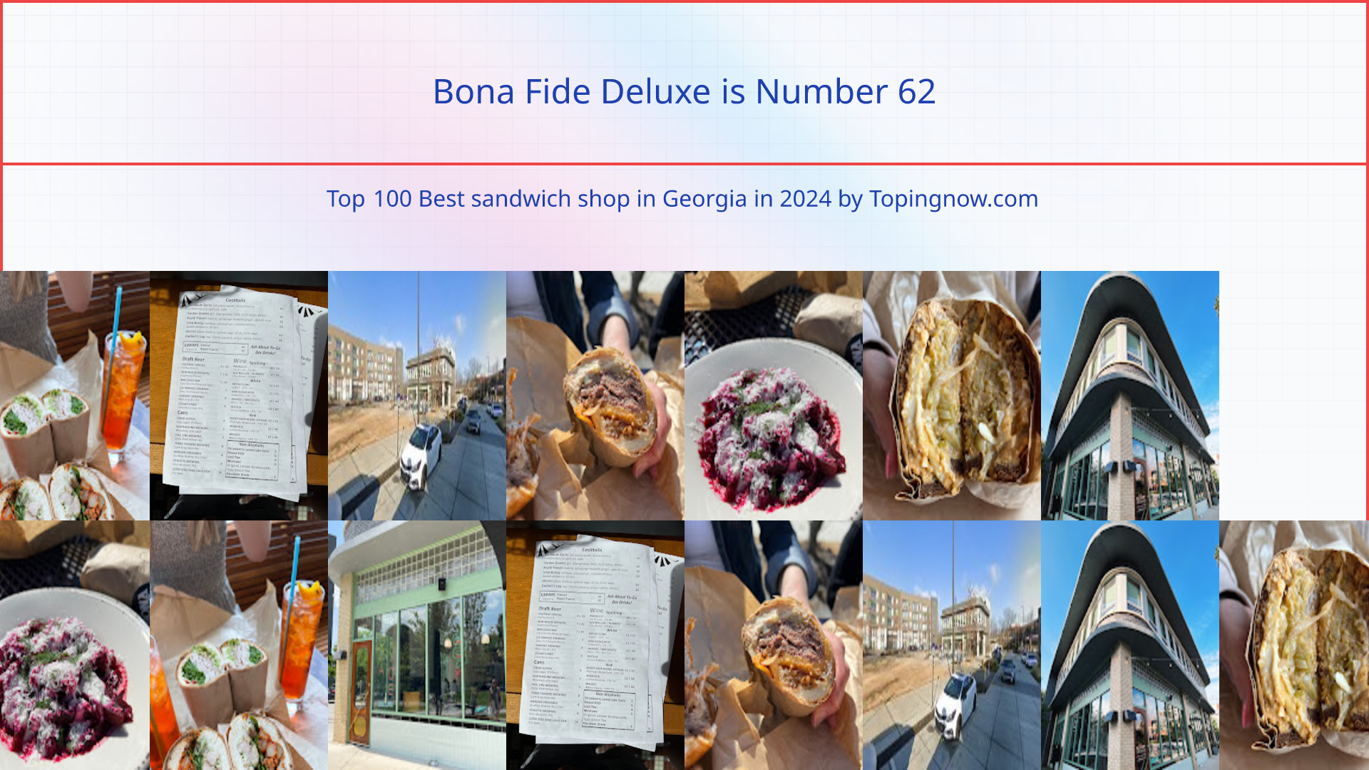 Bona Fide Deluxe: Top 100 Best sandwich shop in Georgia in 2025