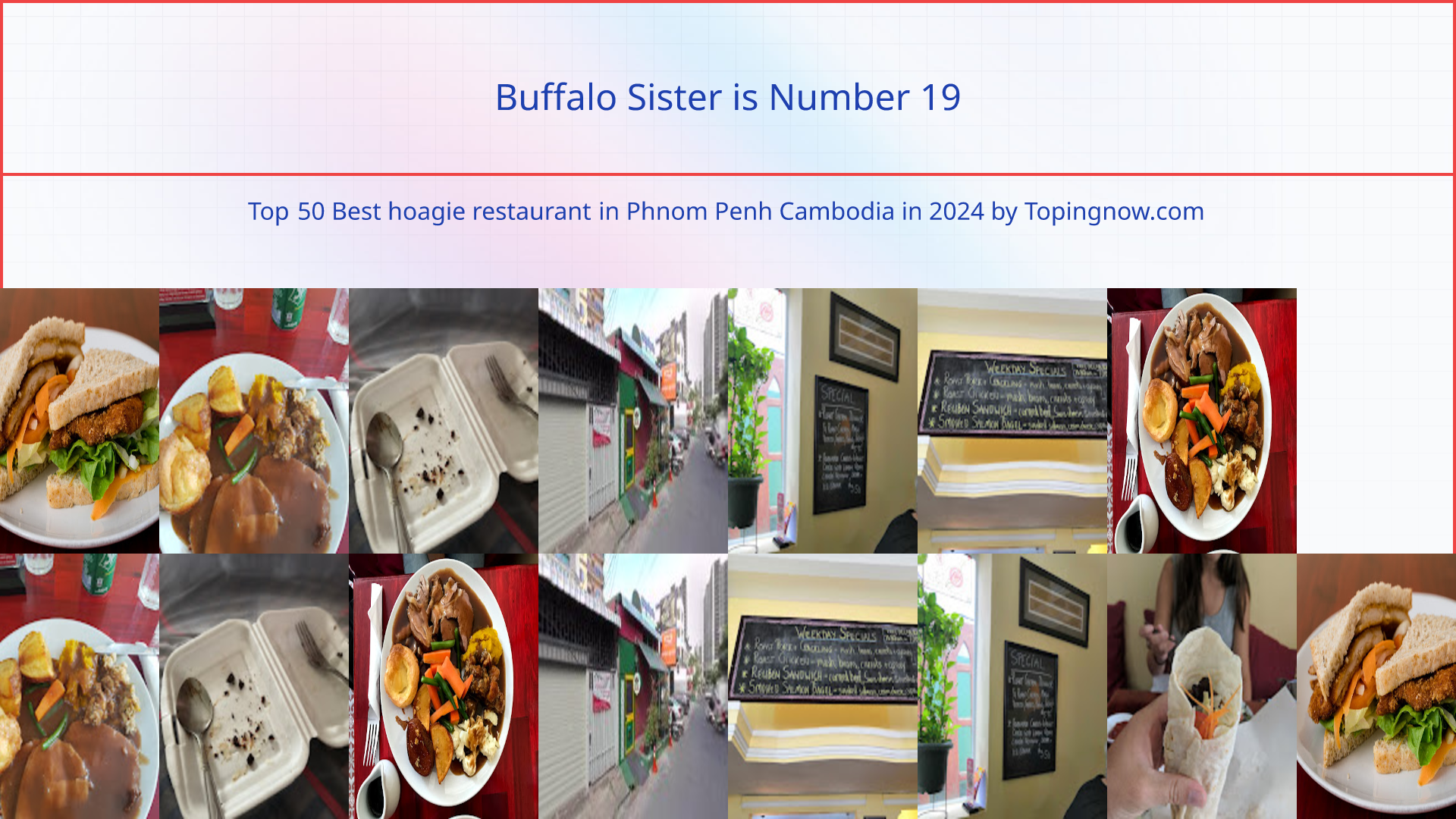 Buffalo Sister: Top 50 Best hoagie restaurant in Phnom Penh Cambodia in 2024