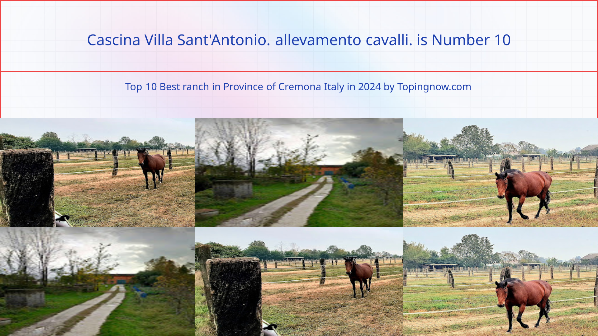 Cascina Villa Sant'Antonio. allevamento cavalli.: Top 10 Best ranch in Province of Cremona Italy in 2024