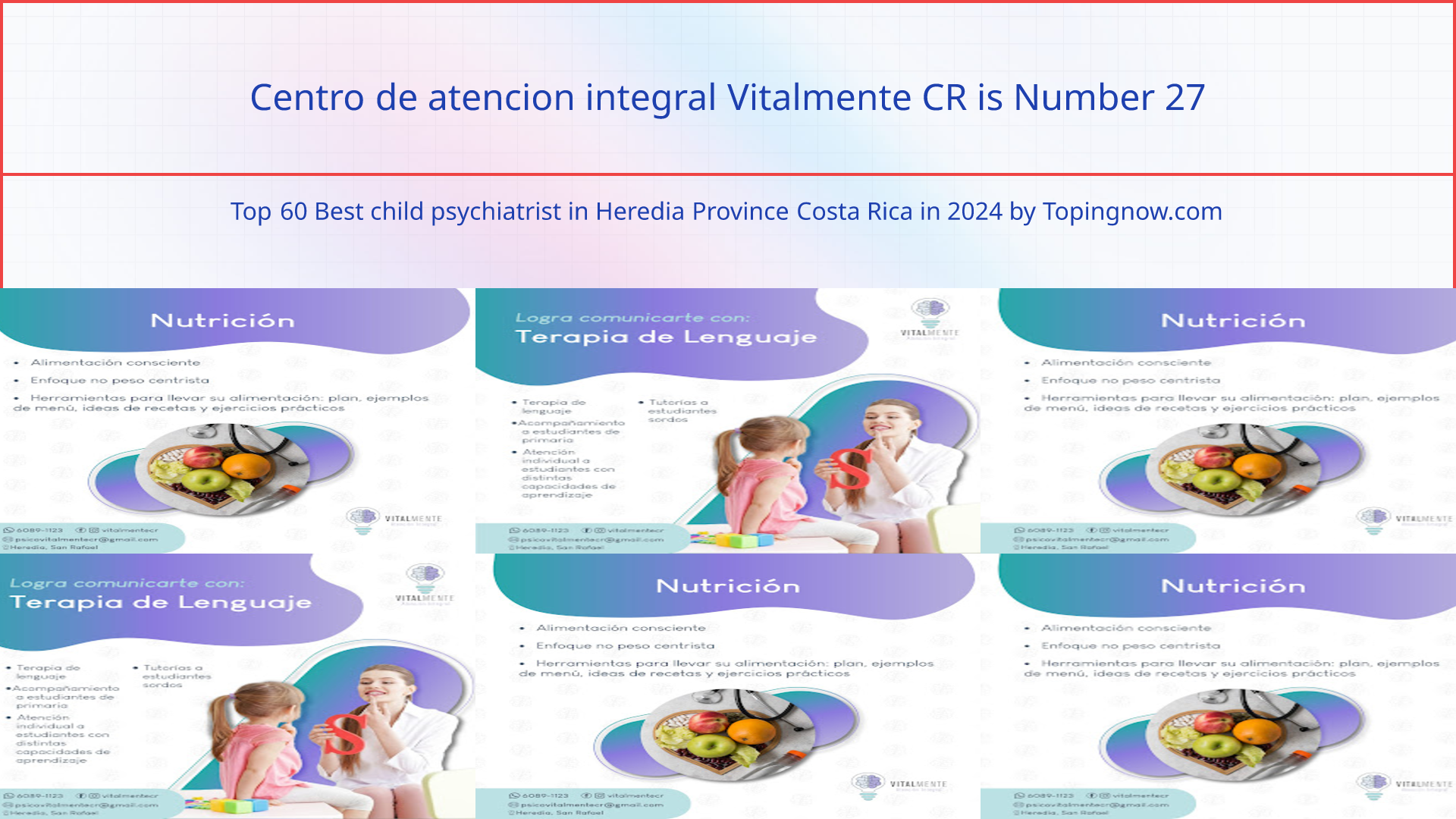 Centro de atencion integral Vitalmente CR: Top 60 Best child psychiatrist in Heredia Province Costa Rica in 2025