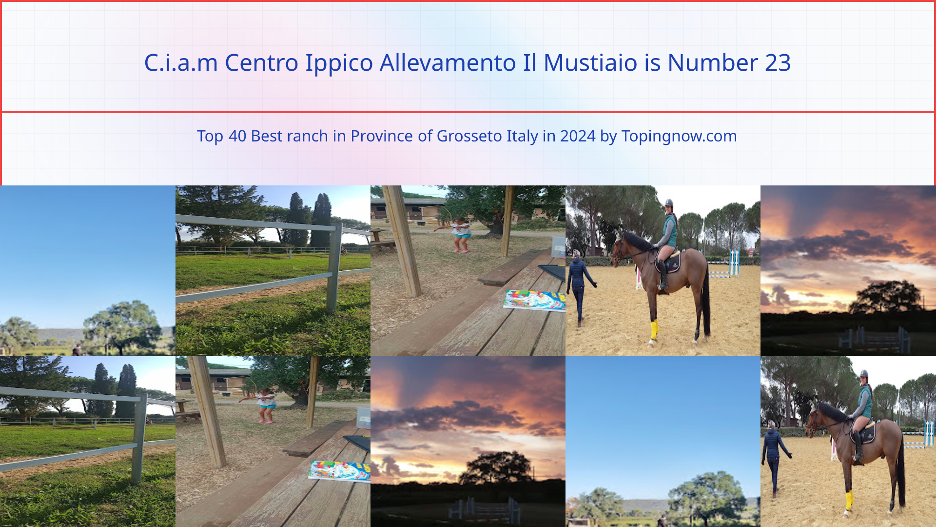 C.i.a.m Centro Ippico Allevamento Il Mustiaio: Top 40 Best ranch in Province of Grosseto Italy in 2024