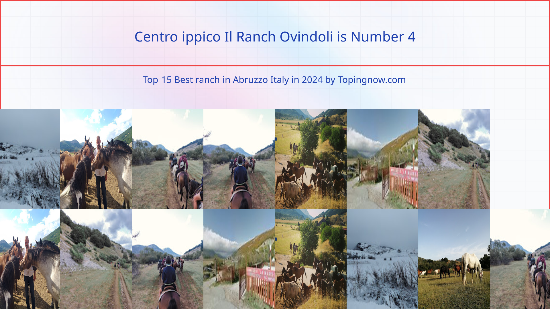 Centro ippico Il Ranch Ovindoli: Top 15 Best ranch in Abruzzo Italy in 2024