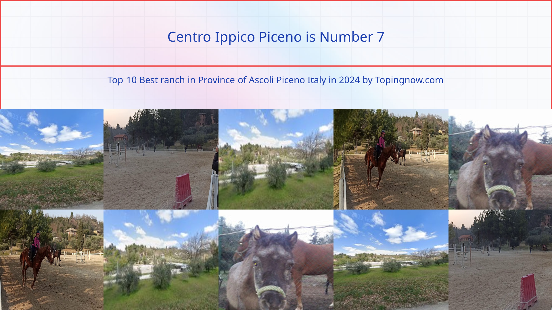 Centro Ippico Piceno: Top 10 Best ranch in Province of Ascoli Piceno Italy in 2024