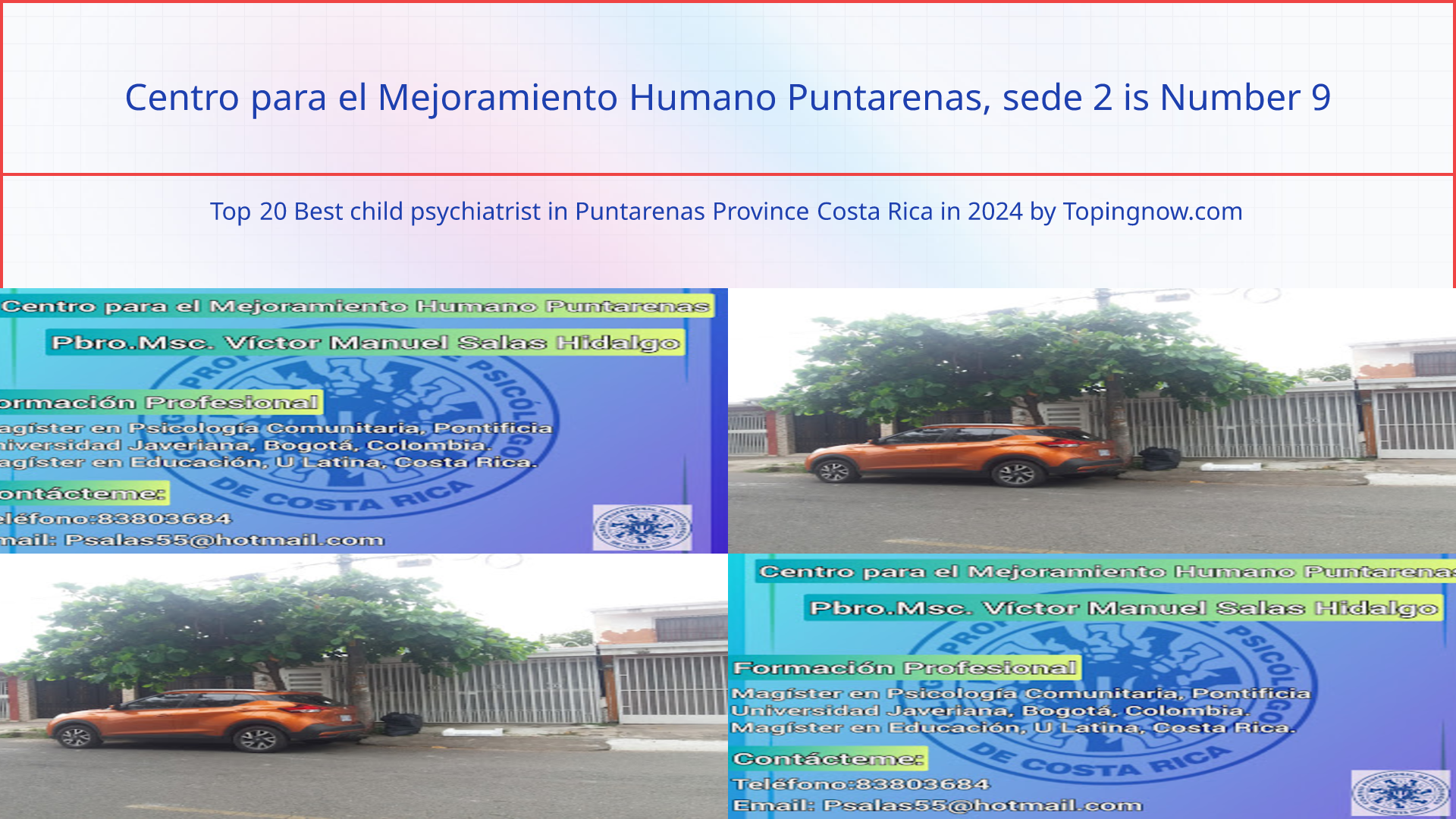 Centro para el Mejoramiento Humano Puntarenas, sede 2: Top 20 Best child psychiatrist in Puntarenas Province Costa Rica in 2024