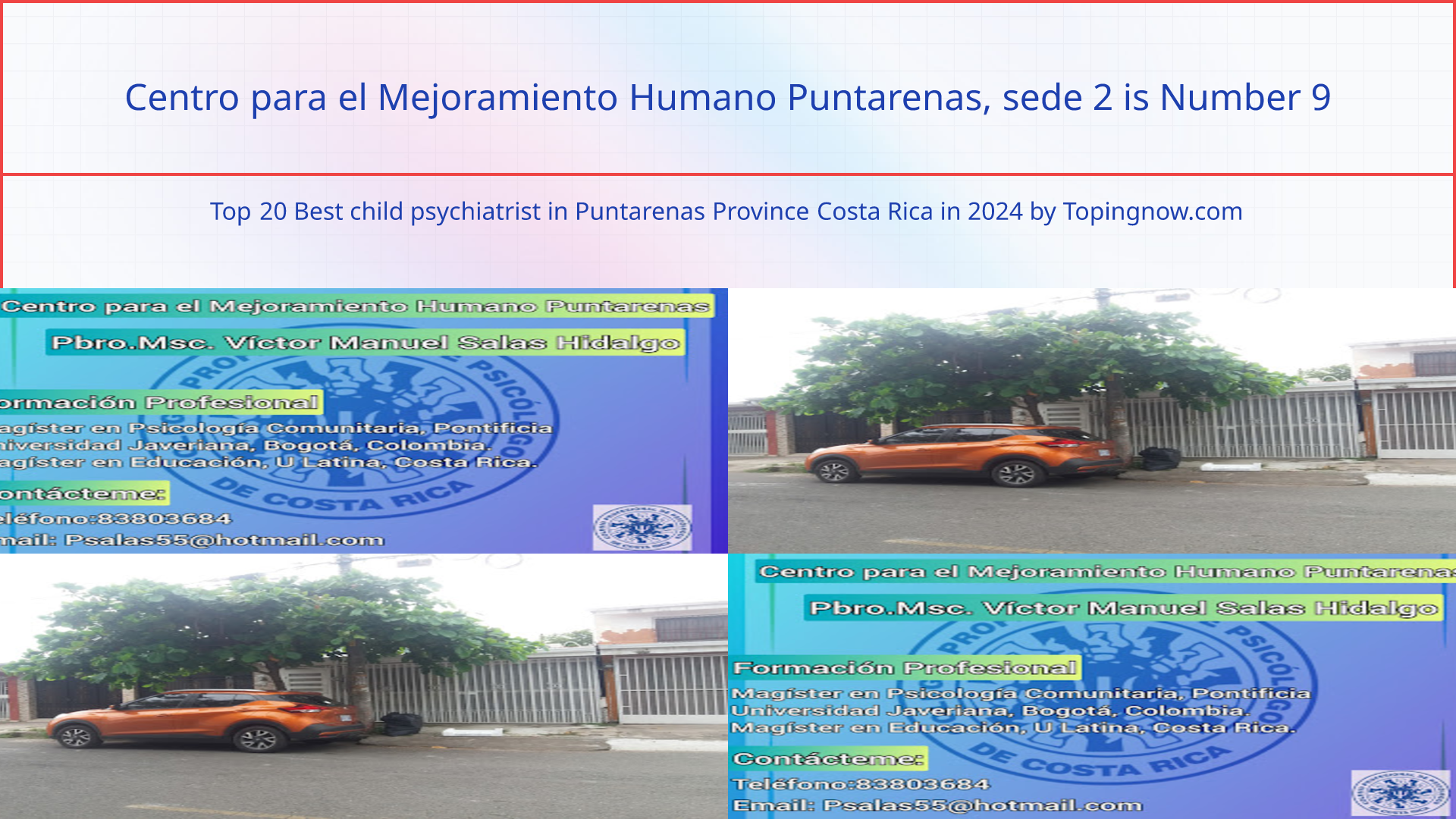 Centro para el Mejoramiento Humano Puntarenas, sede 2: Top 20 Best child psychiatrist in Puntarenas Province Costa Rica in 2025