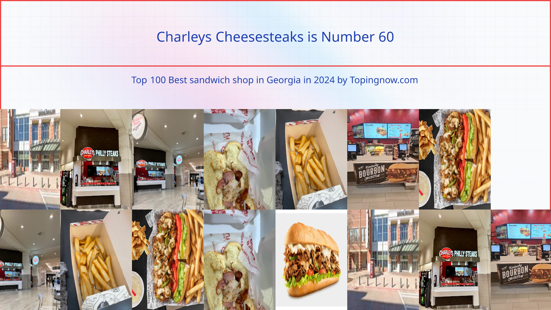 Charleys Cheesesteaks: Top 100 Best sandwich shop in Georgia in 2024