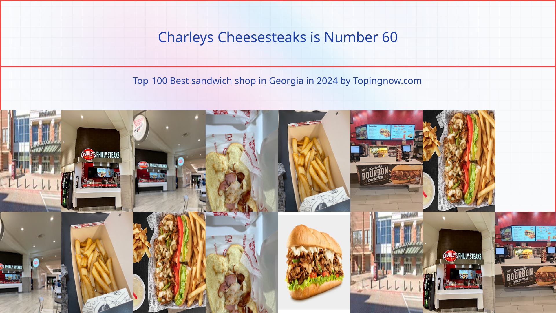 Charleys Cheesesteaks: Top 100 Best sandwich shop in Georgia in 2025