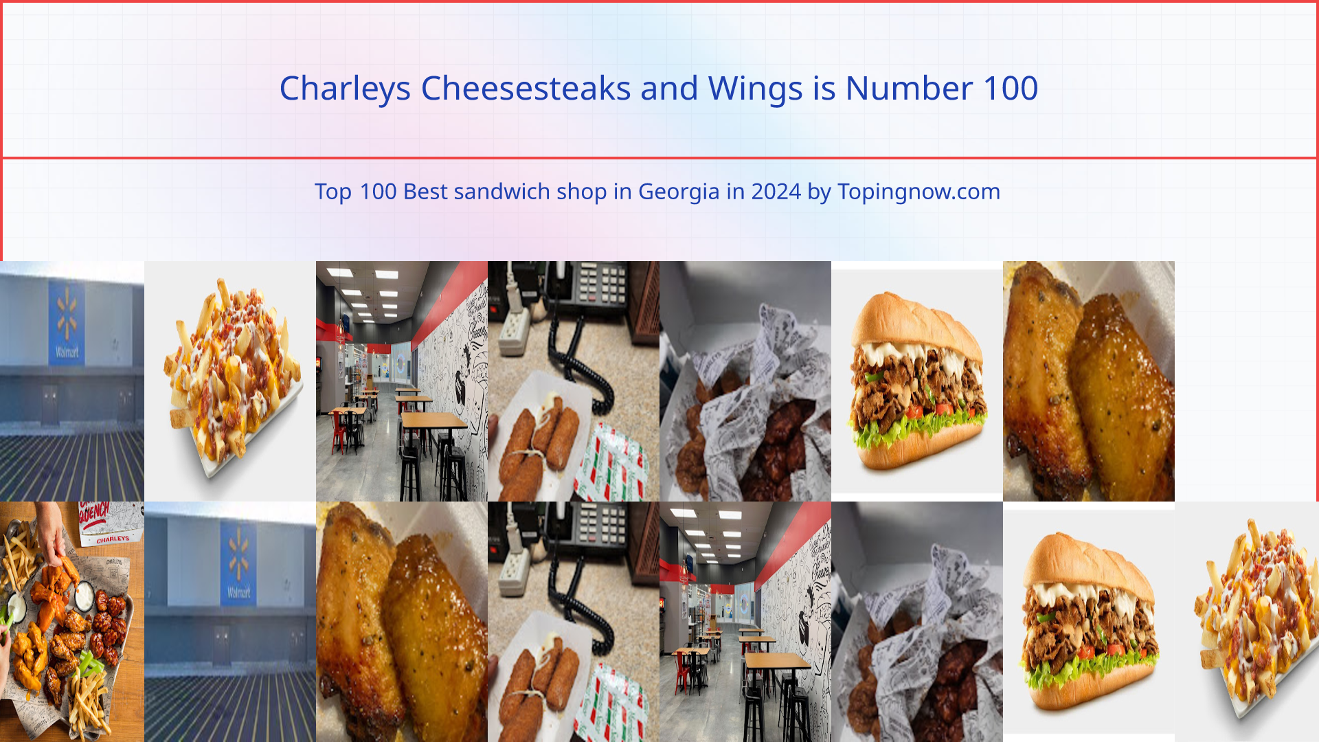Charleys Cheesesteaks and Wings: Top 100 Best sandwich shop in Georgia in 2024