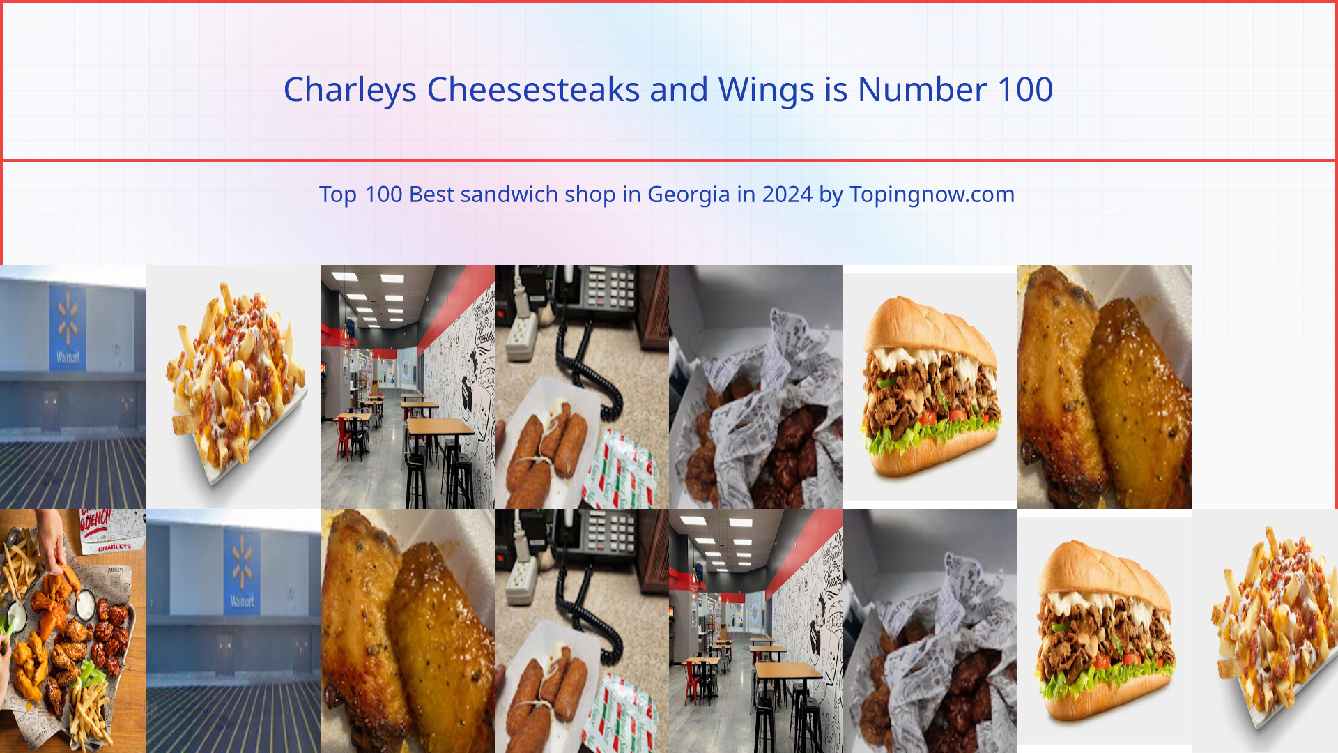 Charleys Cheesesteaks and Wings: Top 100 Best sandwich shop in Georgia in 2025