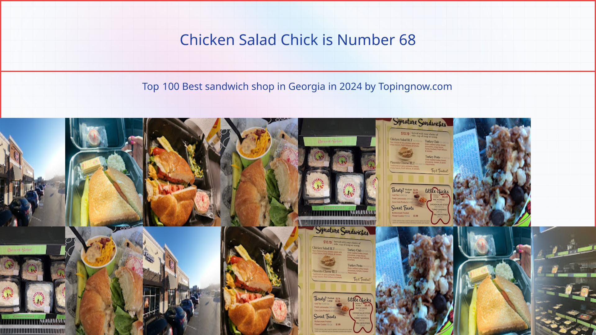 Chicken Salad Chick: Top 100 Best sandwich shop in Georgia in 2024